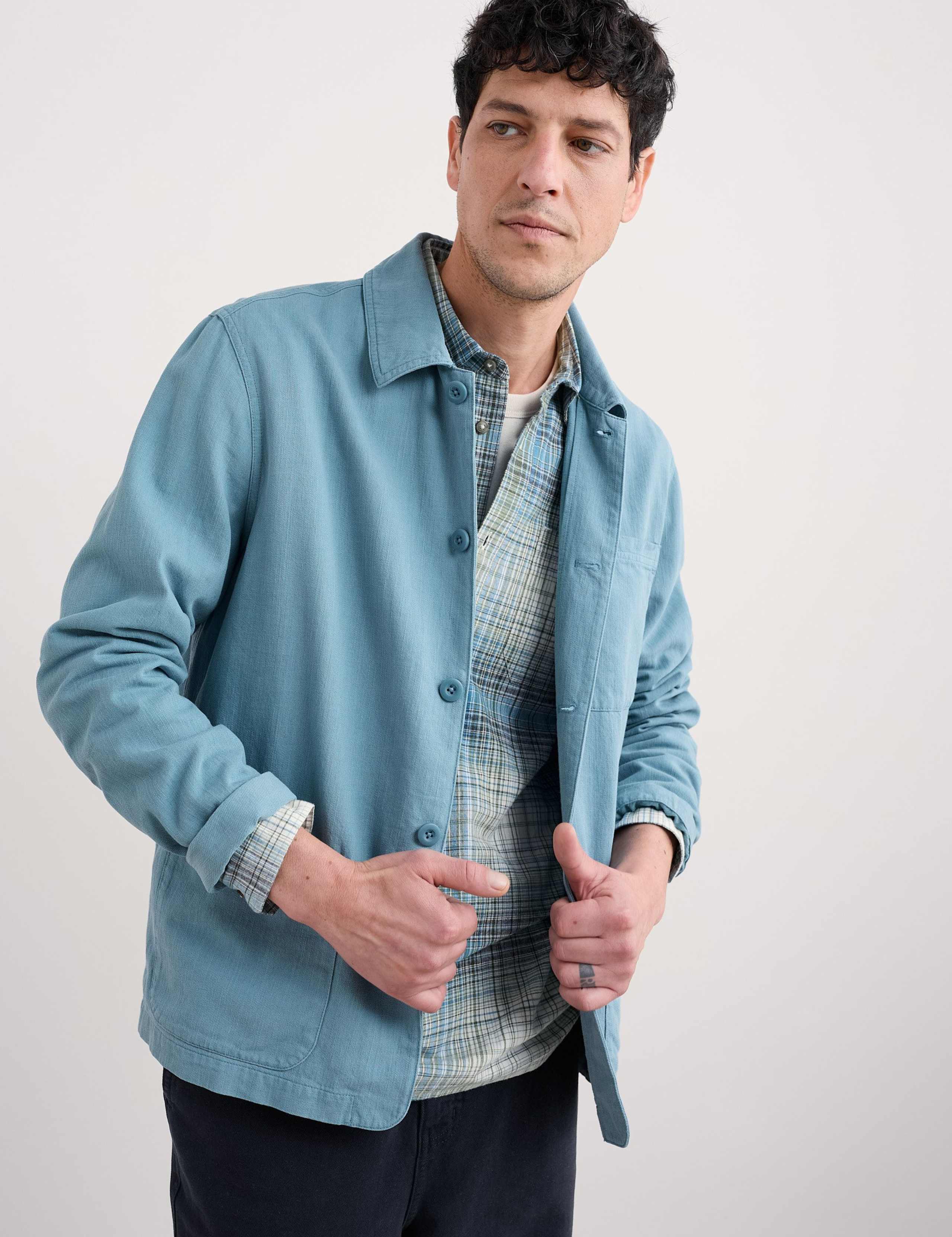 Linen Blend Utility Overshirt 4 of 4