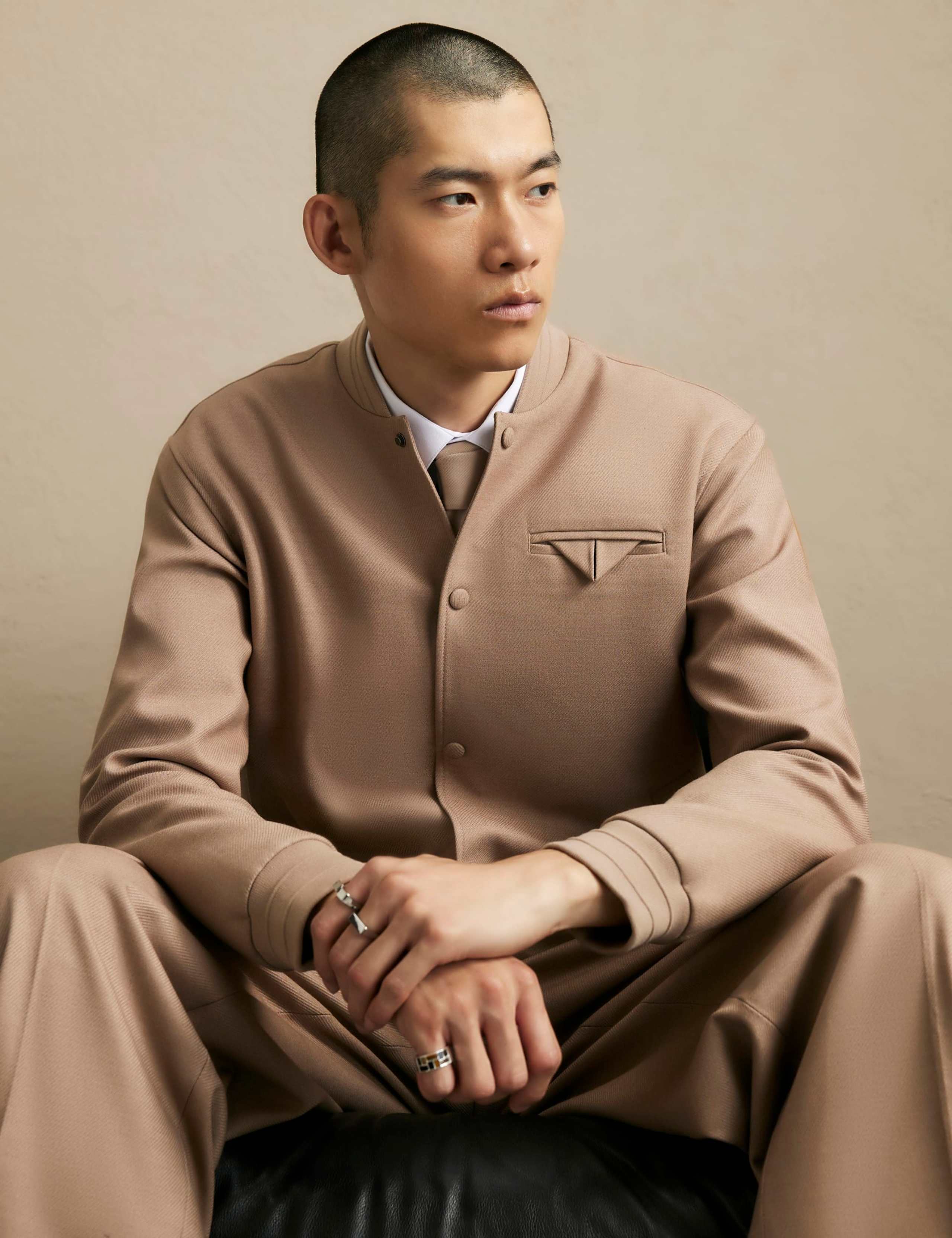 Smart Textured Bomber Jacket 3 of 6