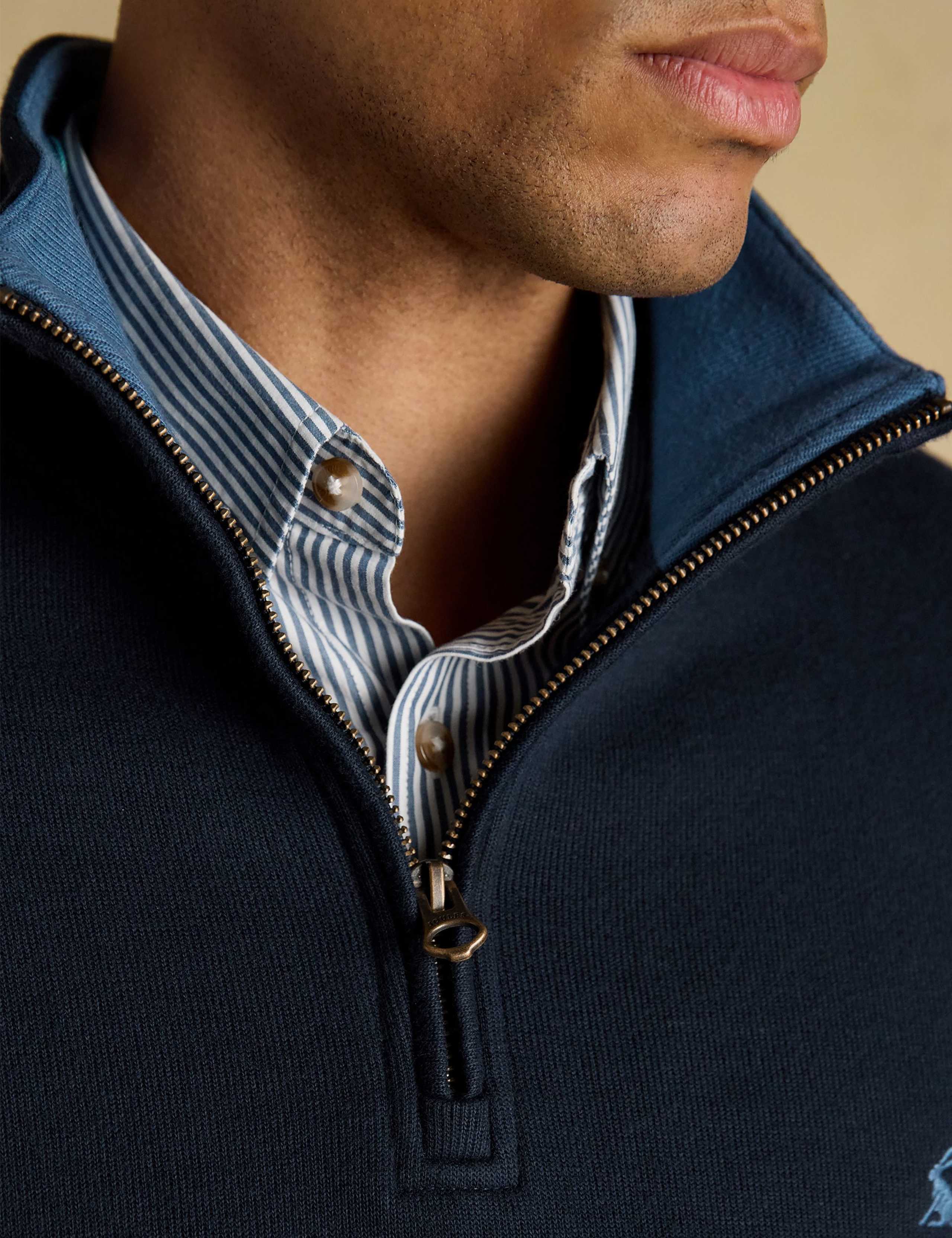 Pure Cotton Half Zip Sweatshirt 7 of 8