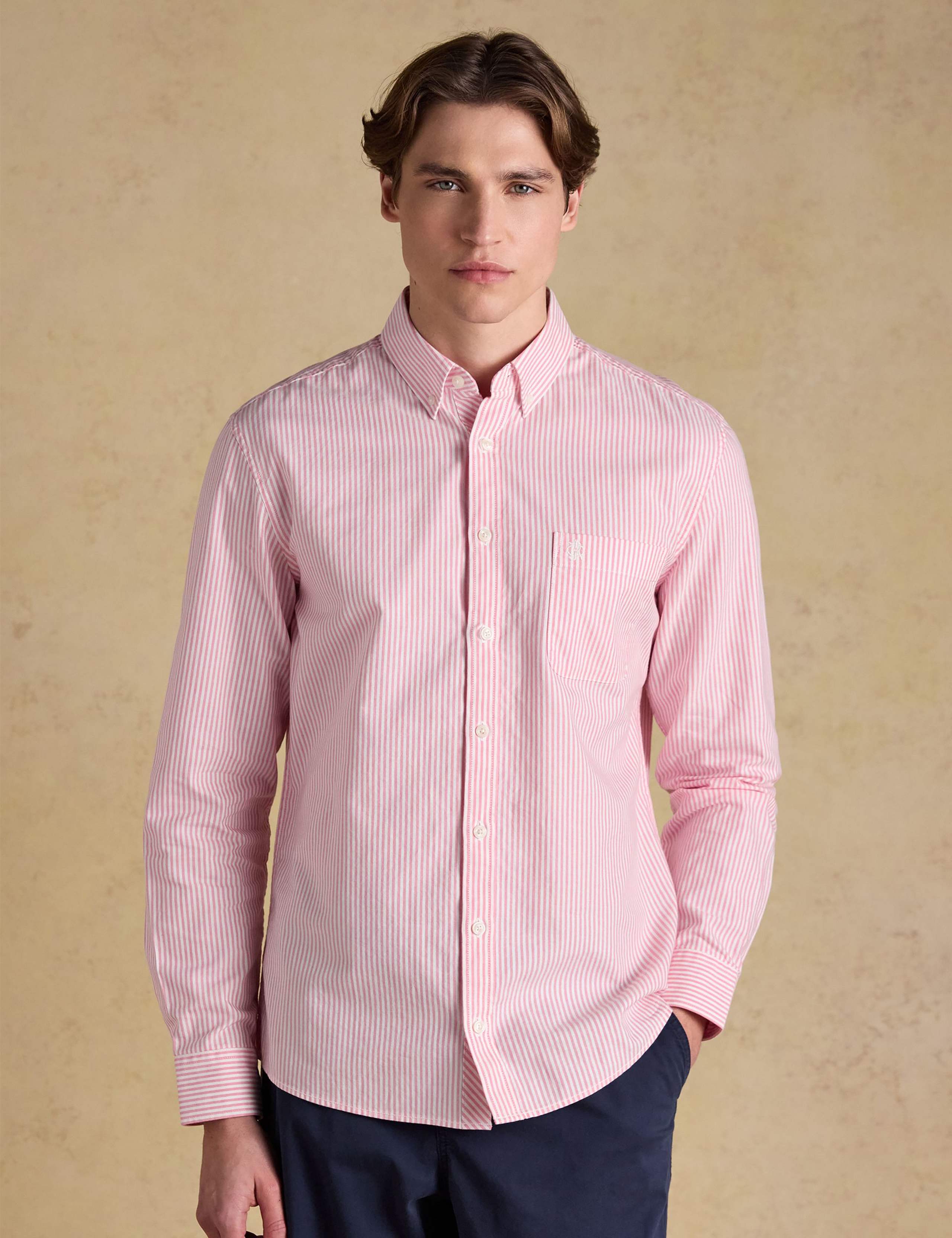 Regular Fit Pure Cotton Striped Oxford Shirt 1 of 9