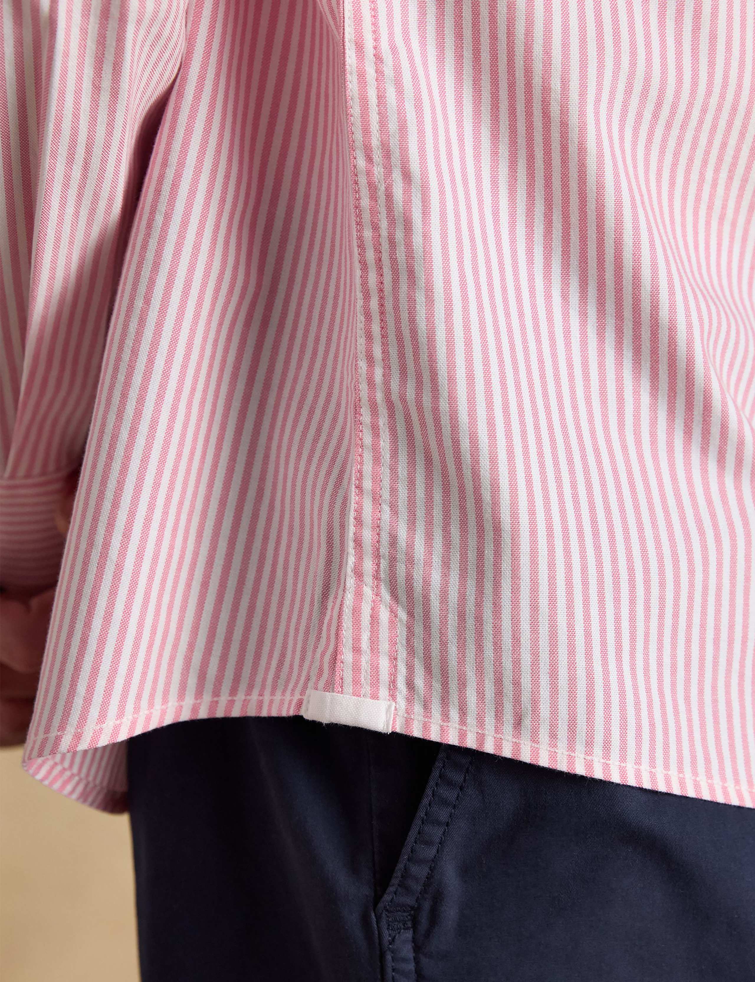 Regular Fit Pure Cotton Striped Oxford Shirt 8 of 9