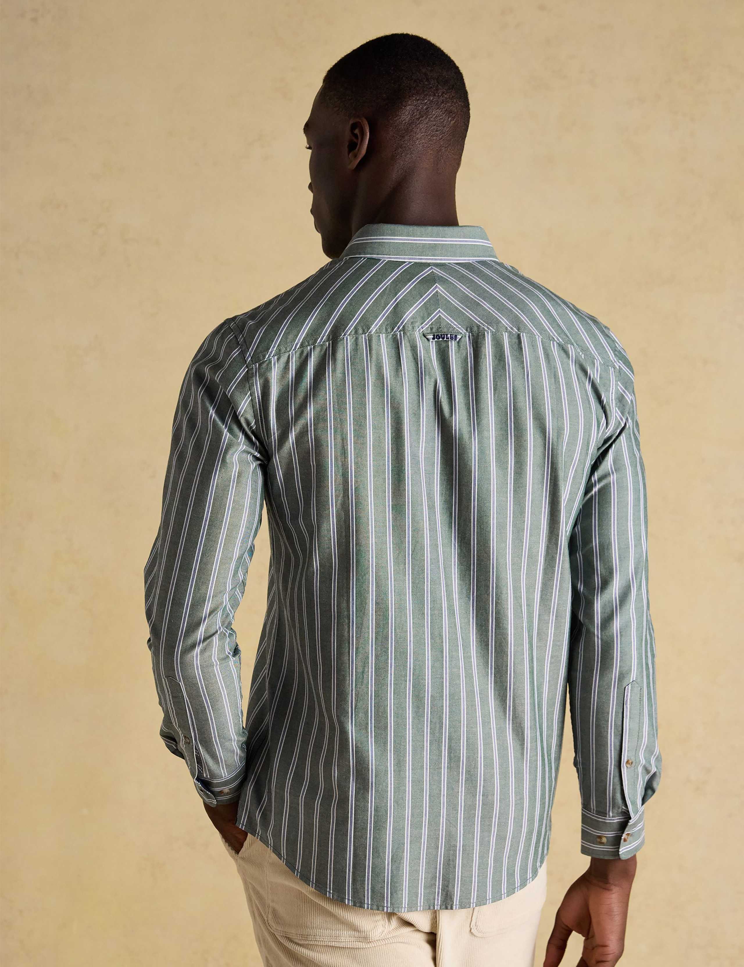 Regular Fit Pure Cotton Striped Oxford Shirt 4 of 10
