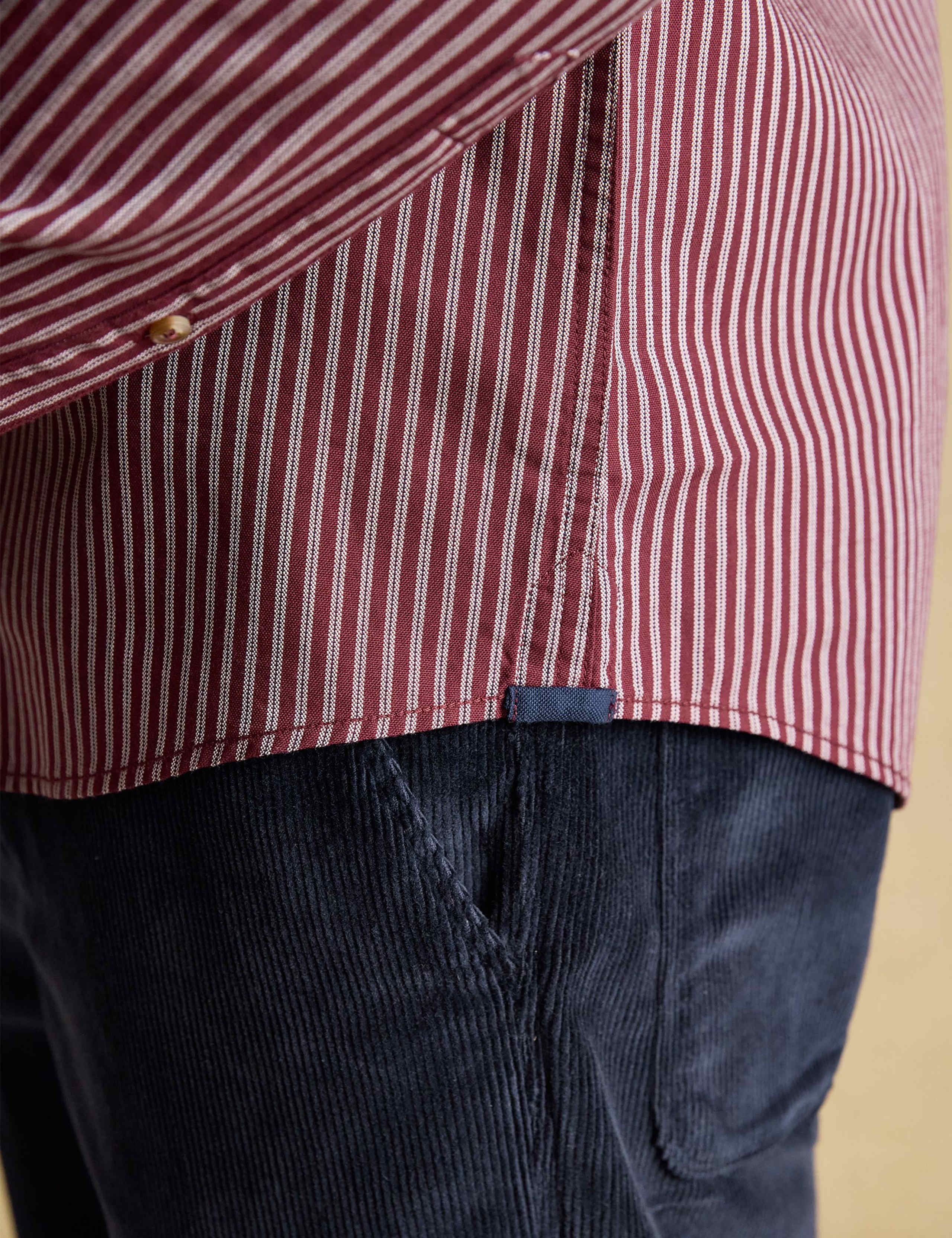 Regular Fit Pure Cotton Striped Oxford Shirt 9 of 12