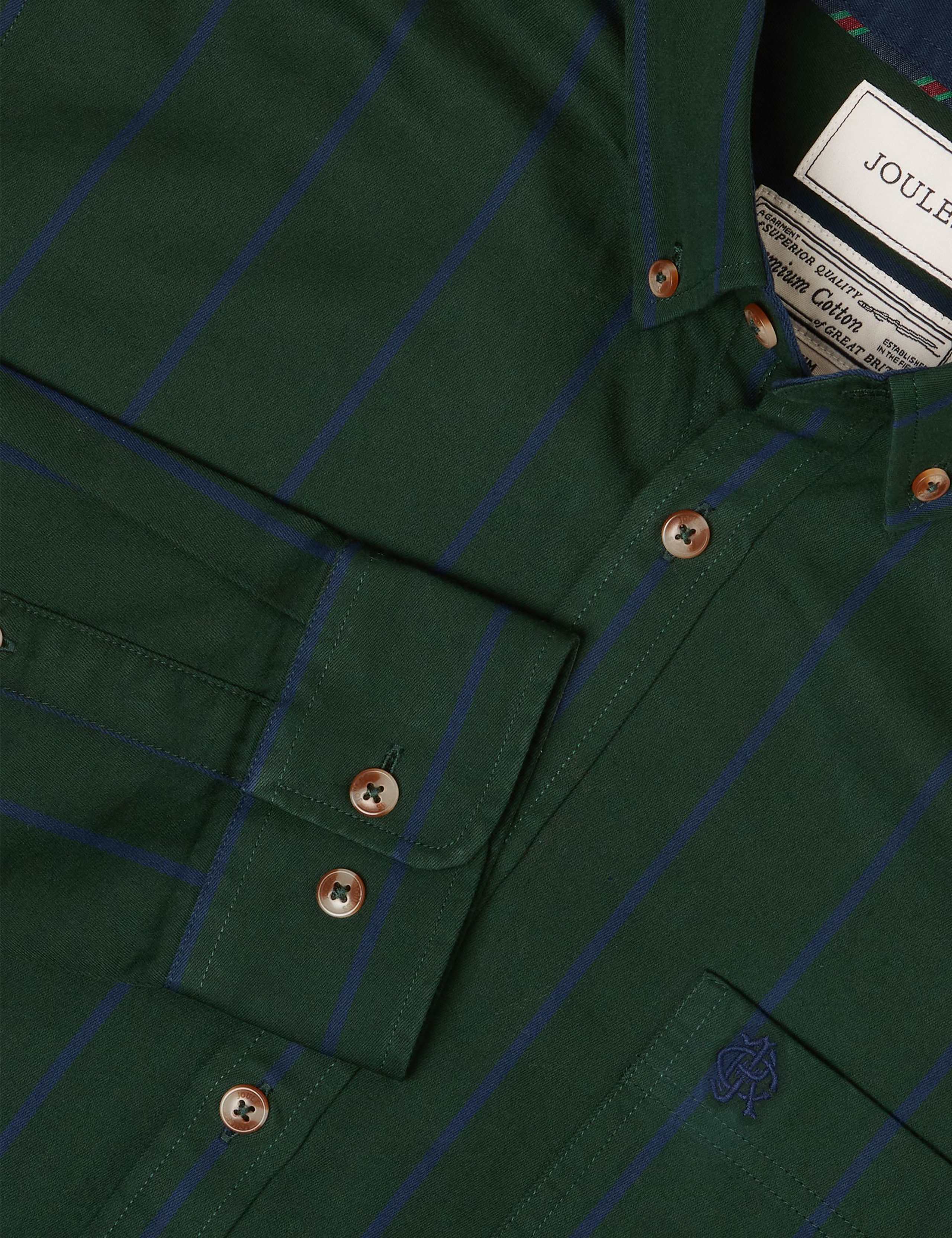 Regular Fit Pure Cotton Striped Oxford Shirt 10 of 11