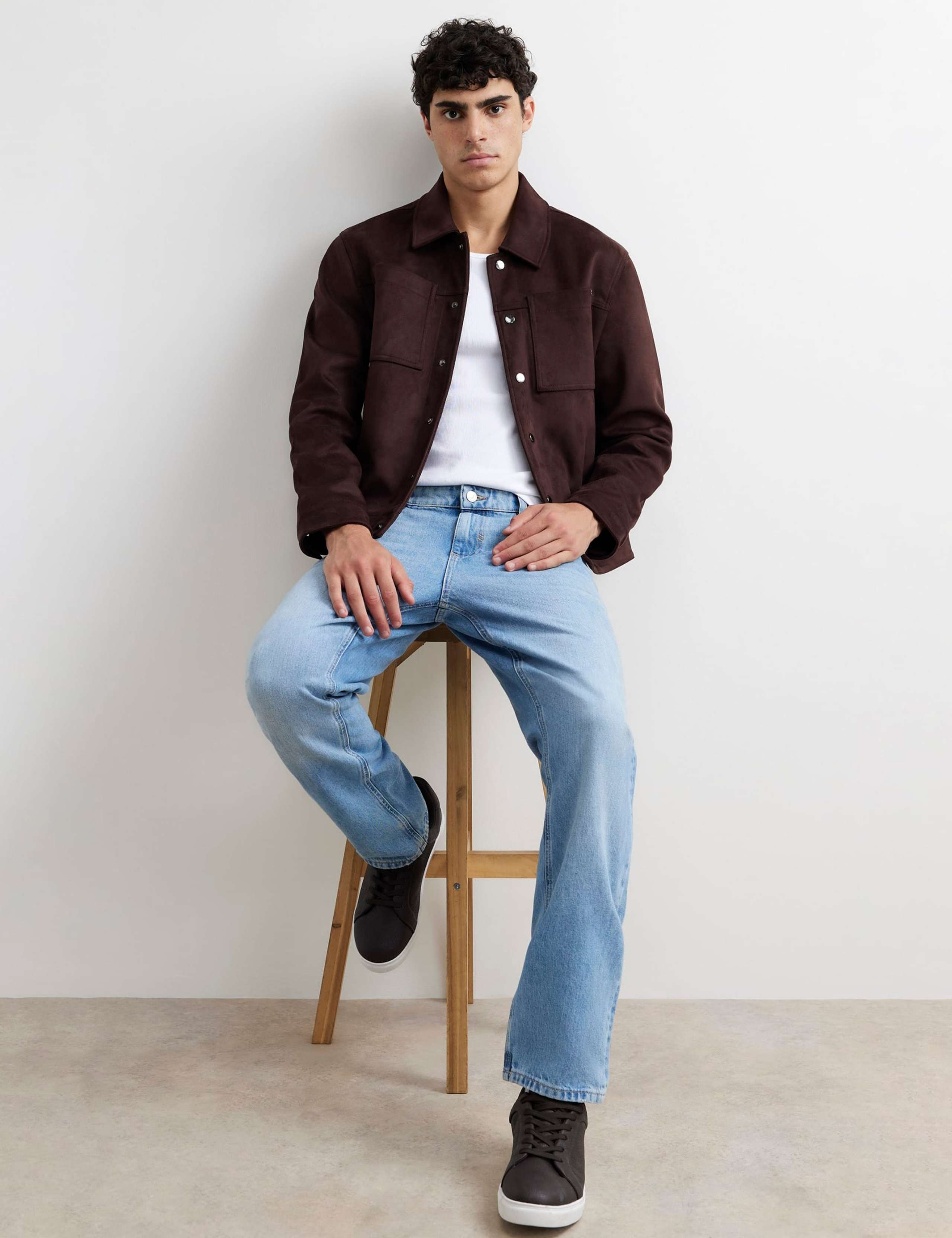 Straight Fit Pure Cotton Jeans 2 of 6