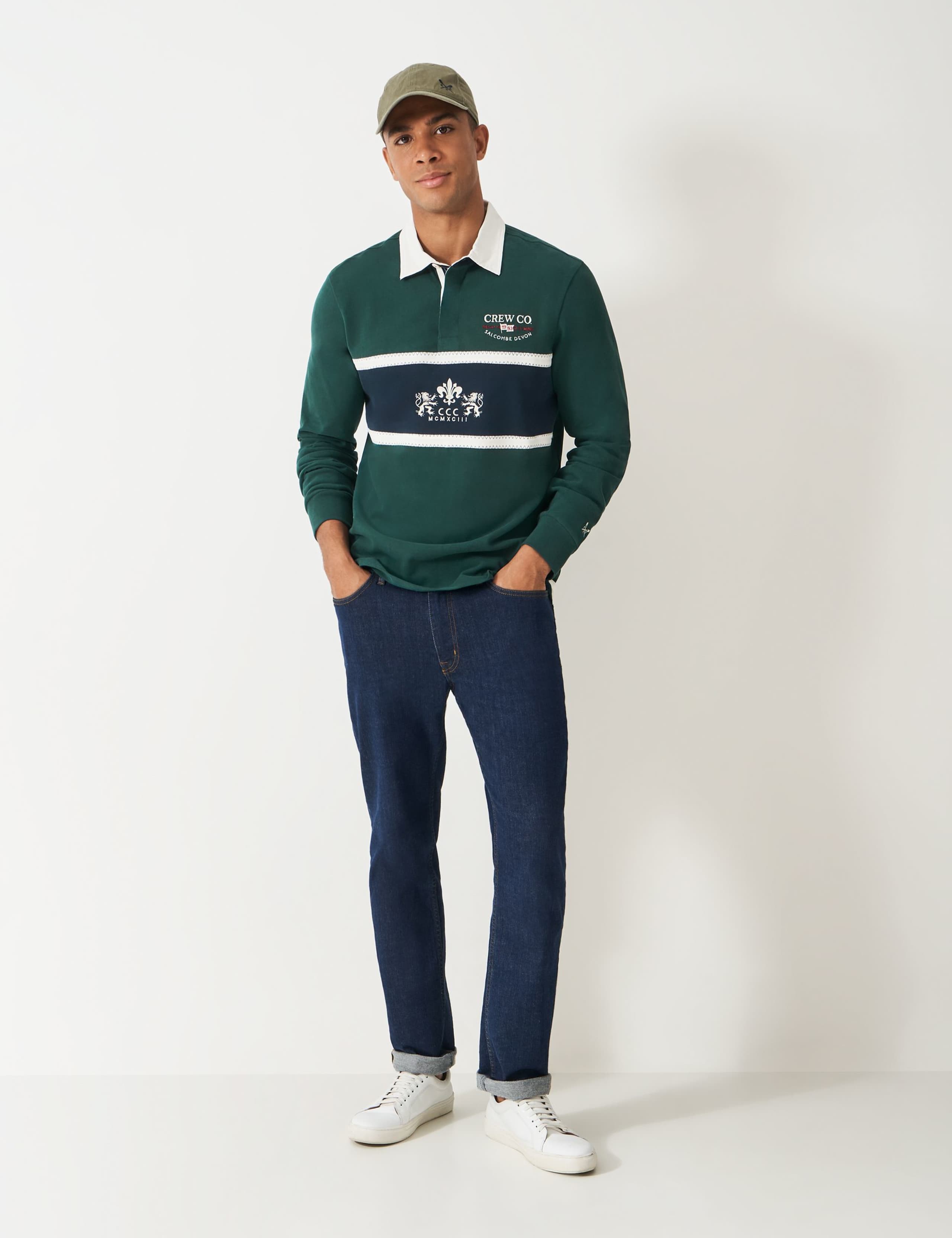 Pure Cotton Embroidered Crest Rugby Shirt 1 of 5