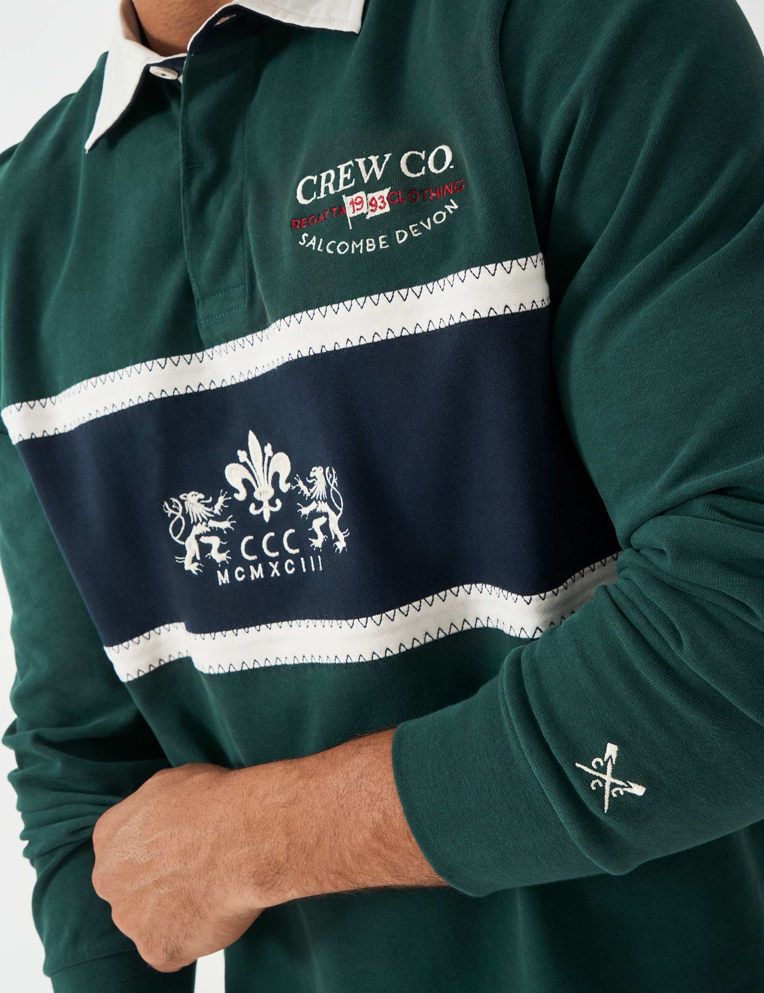 Pure Cotton Embroidered Crest Rugby Shirt 5 of 5