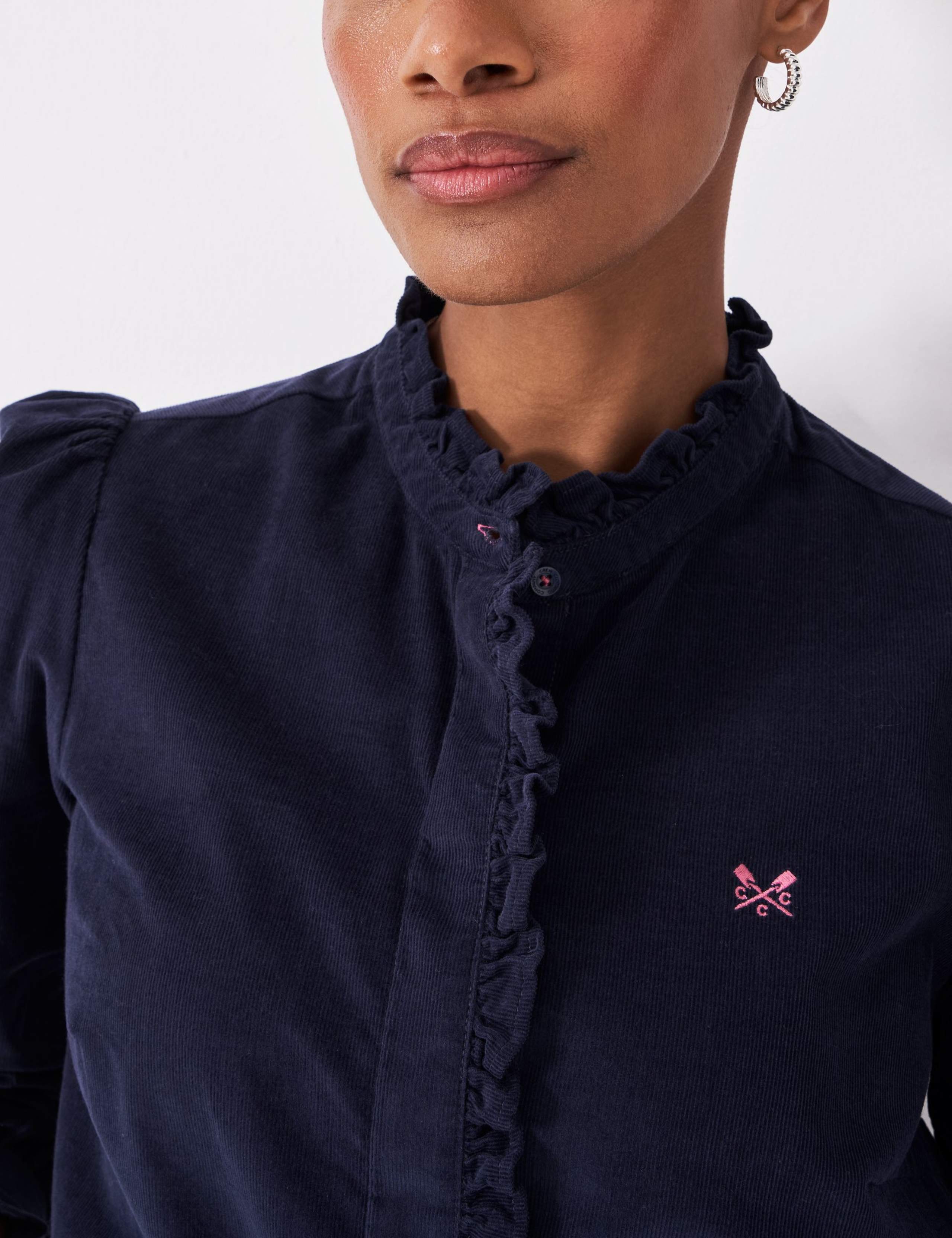 Cord Pie Crust Collared Blouse 4 of 5