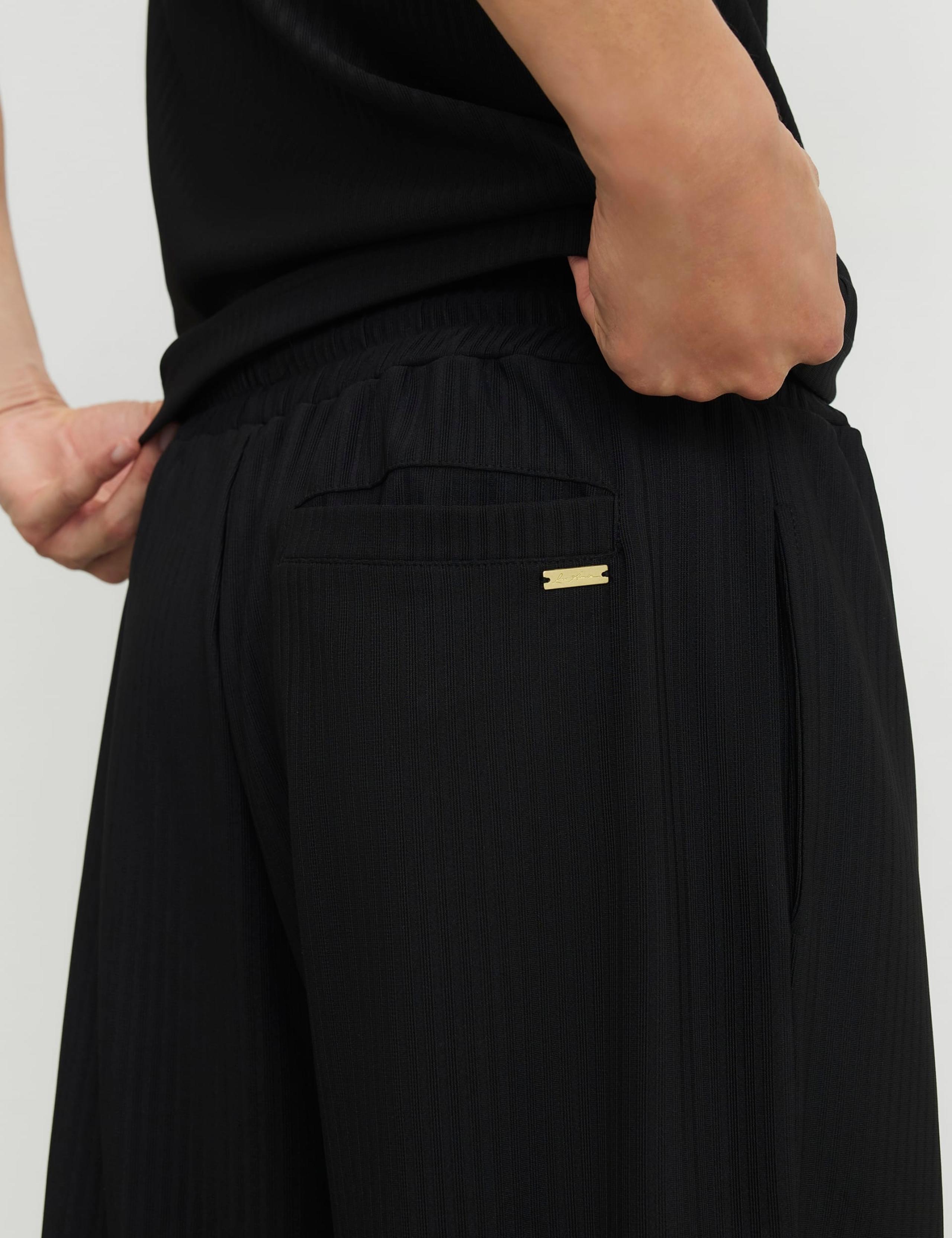 Textured Wide Leg Joggers 4 of 6
