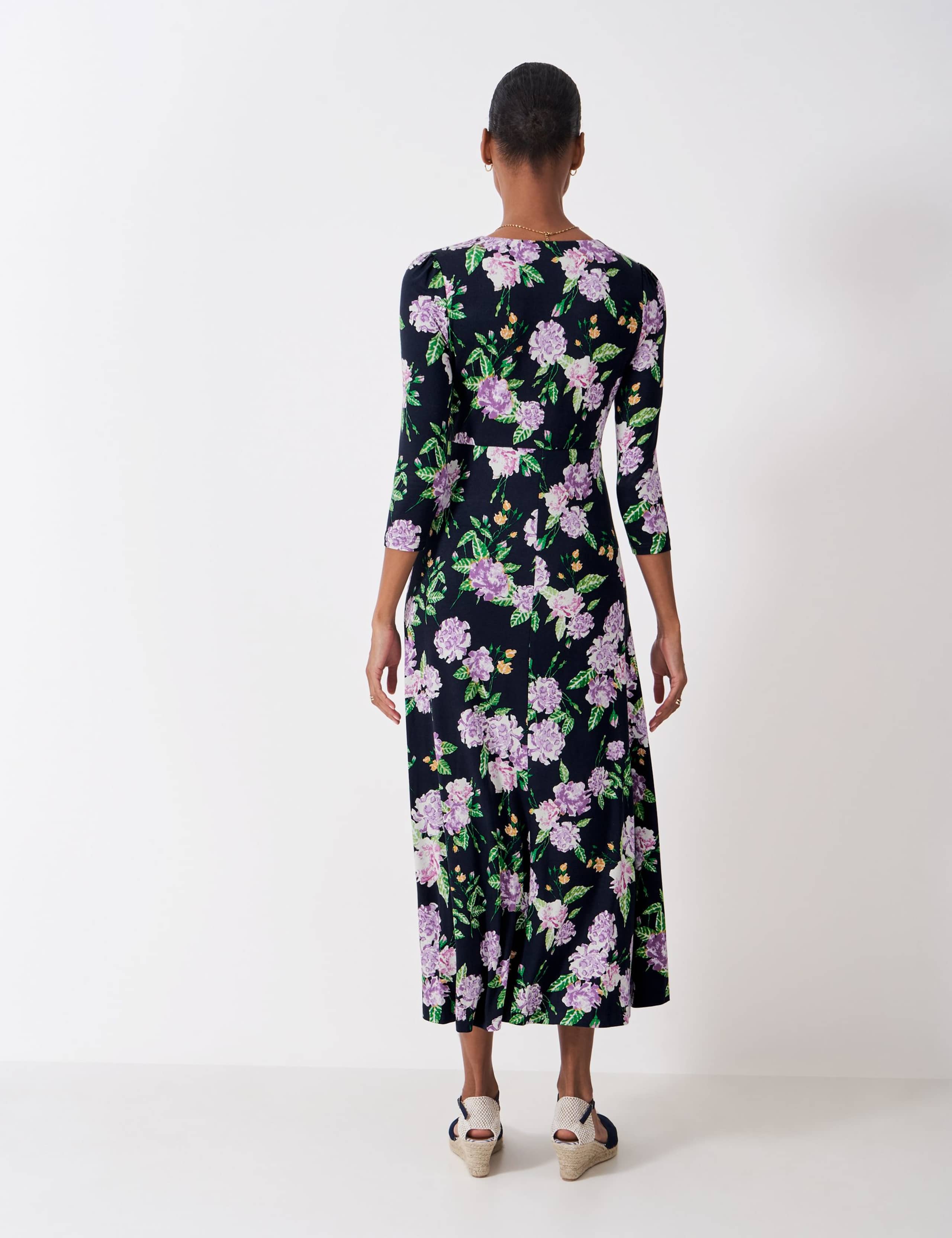 Jersey Floral Twist Front Midaxi Dress 3 of 5