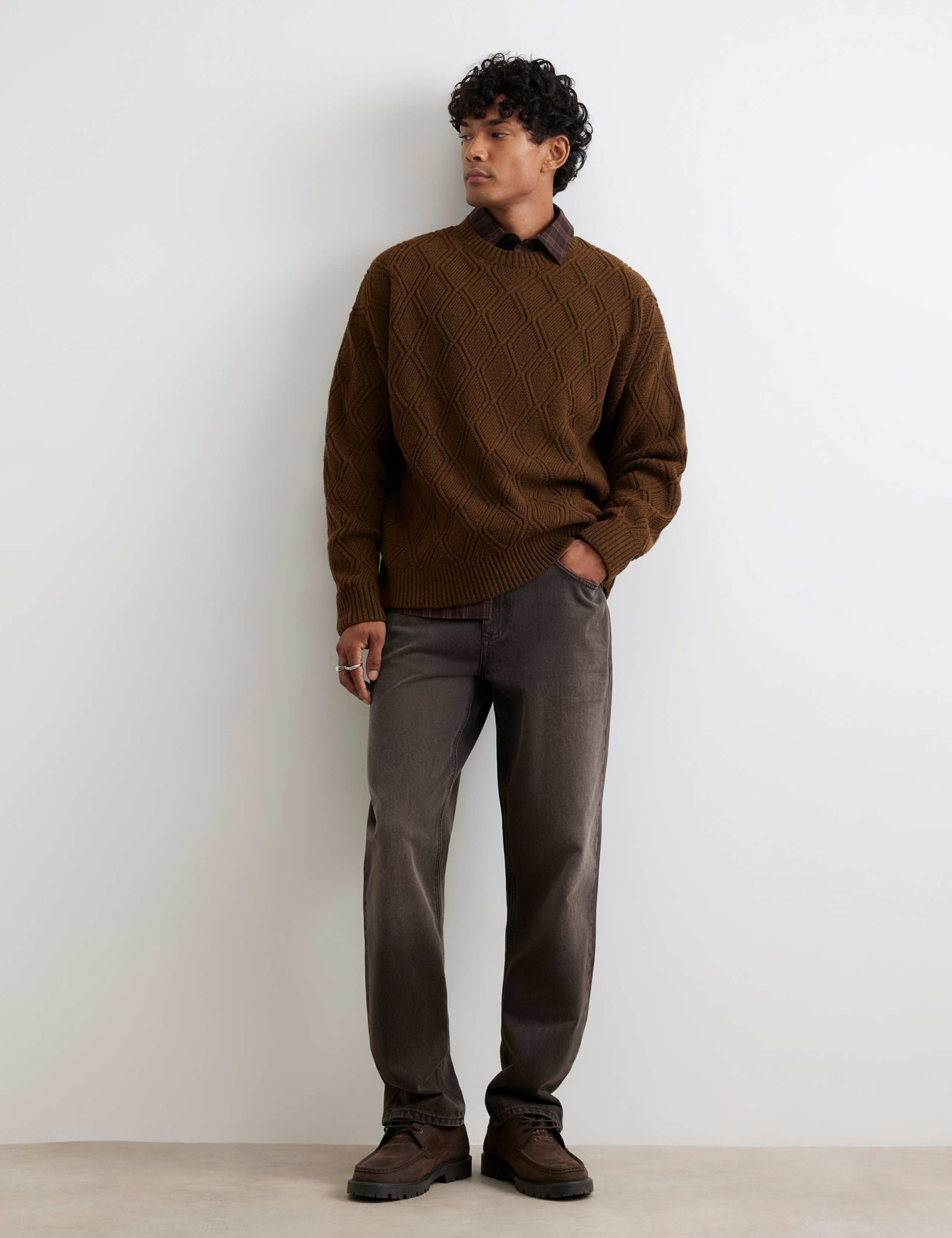 Pure Cotton Cable Crew Neck Jumper 2 of 6