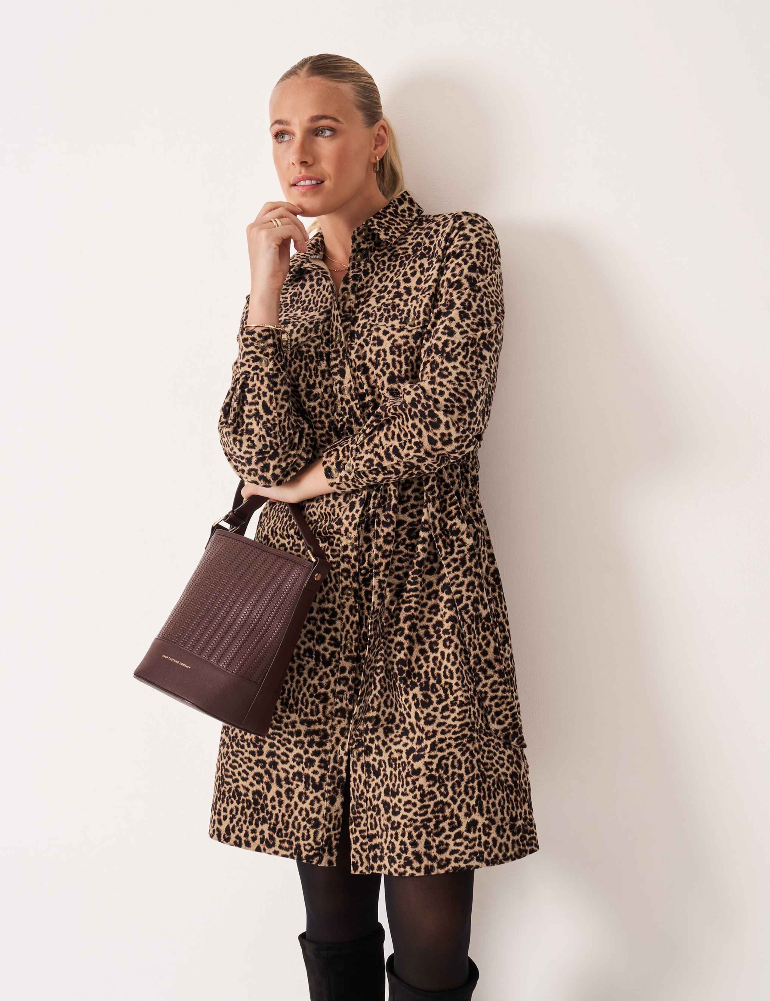 Cotton Rich Animal Print Mini Shift Dress 3 of 5