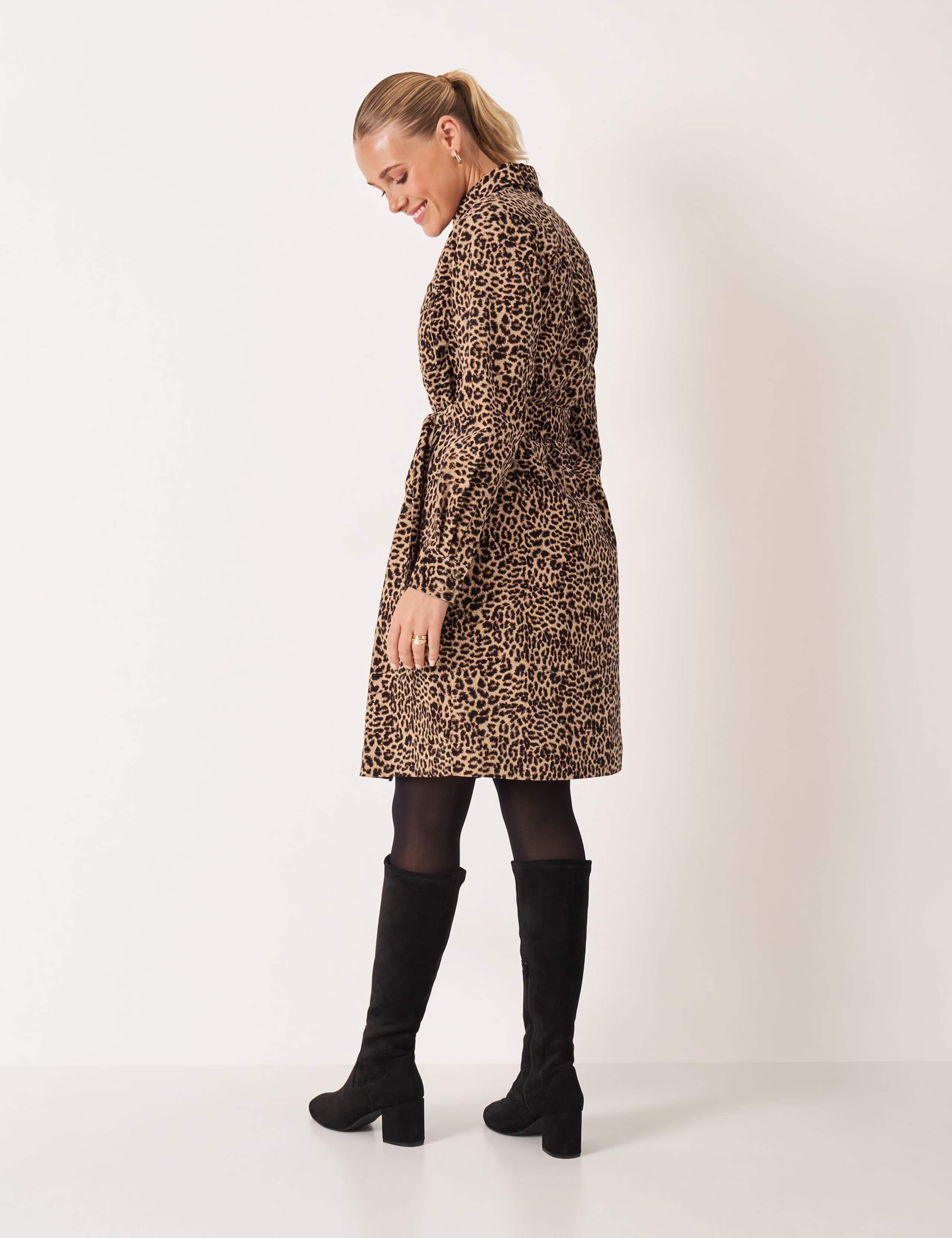 Cotton Rich Animal Print Mini Shift Dress 4 of 5