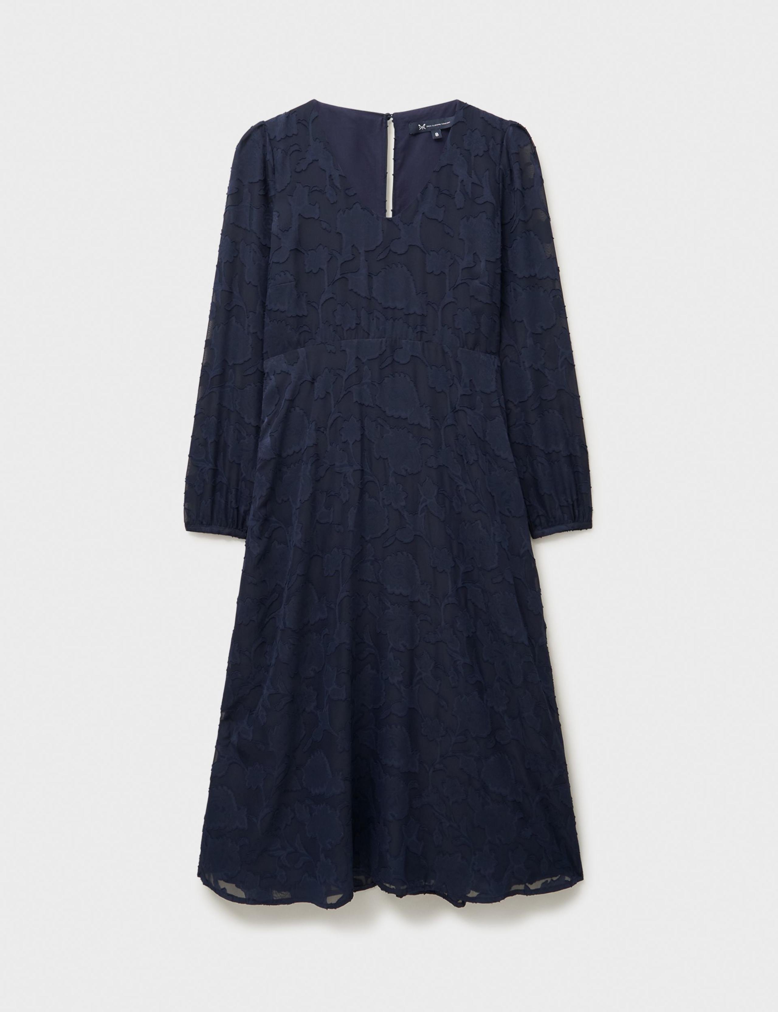 Floral Jacquard Midi Waisted Dress 2 of 5