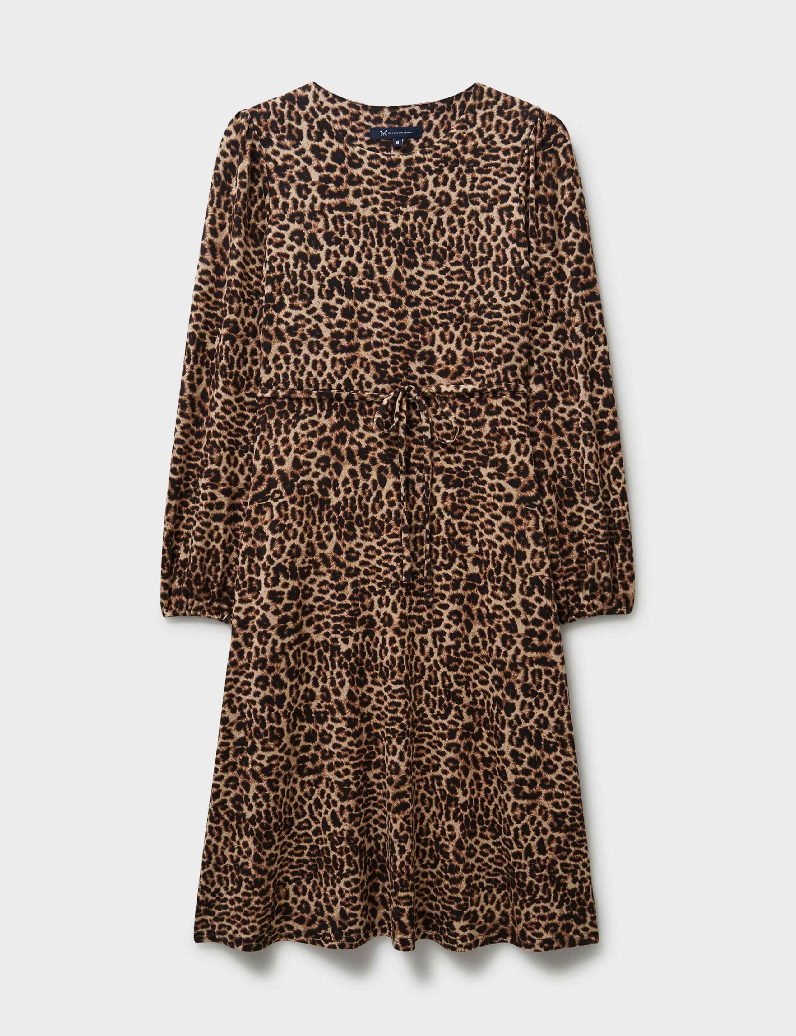 Jersey Leopard Print Knee Length Dress 2 of 5