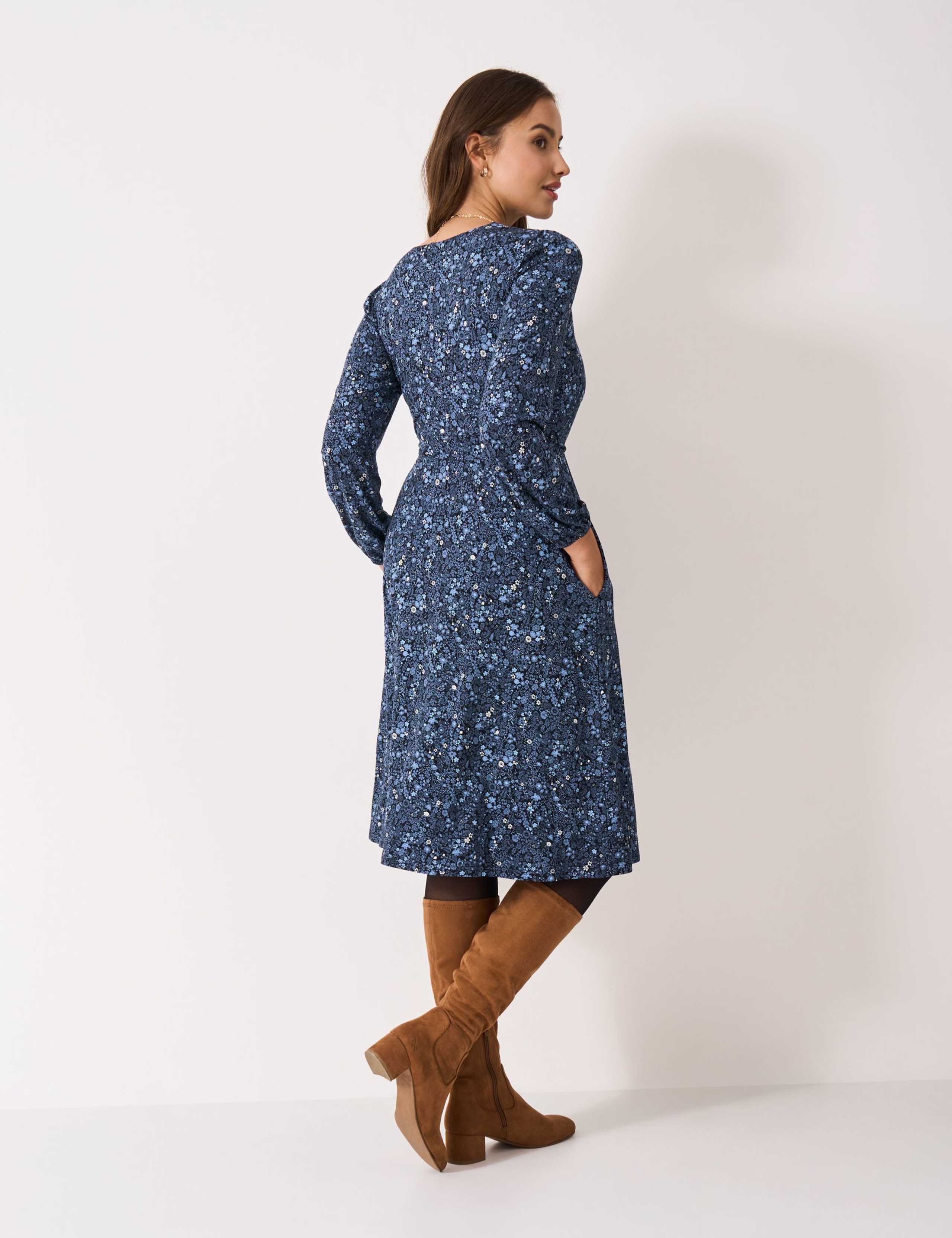 Jersey Floral Midi Dress 5 of 5