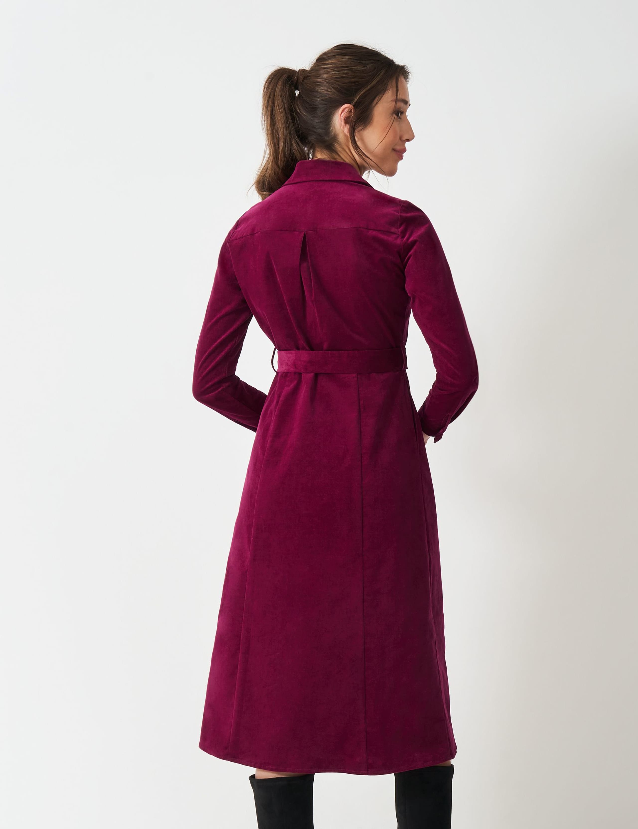 Cotton Rich Cord Midi Shirt Dress 4 of 5