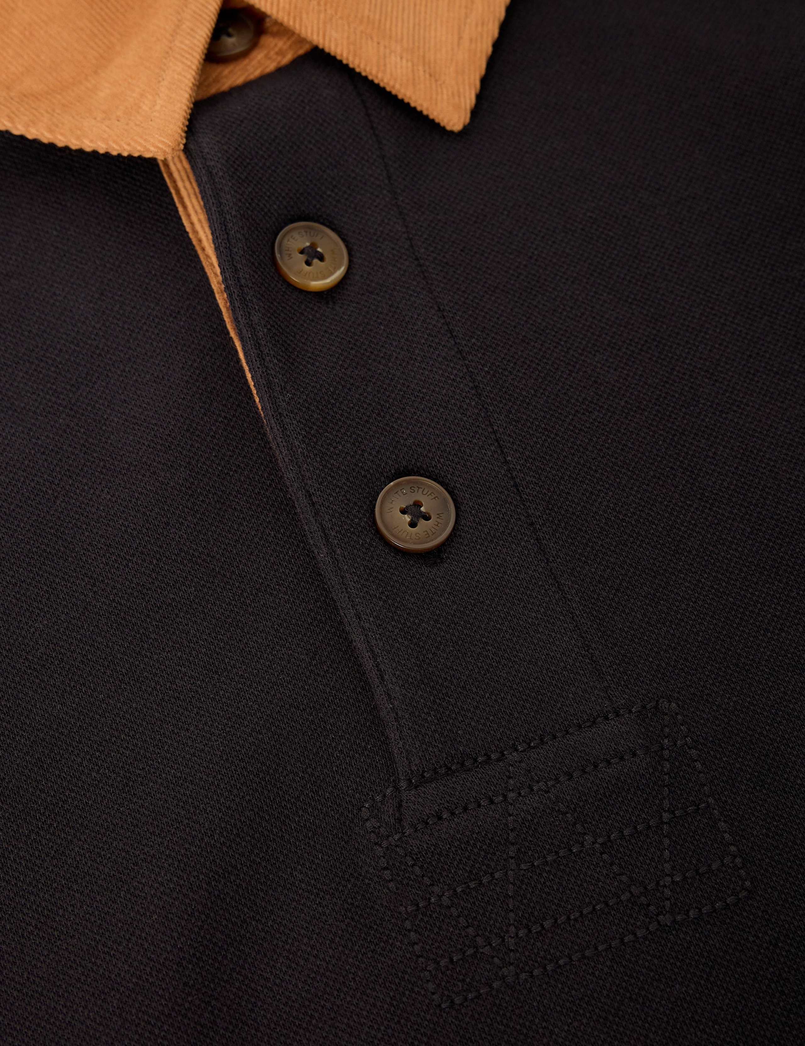 Collared Long Sleeve Cotton Rugby Top 6 of 6