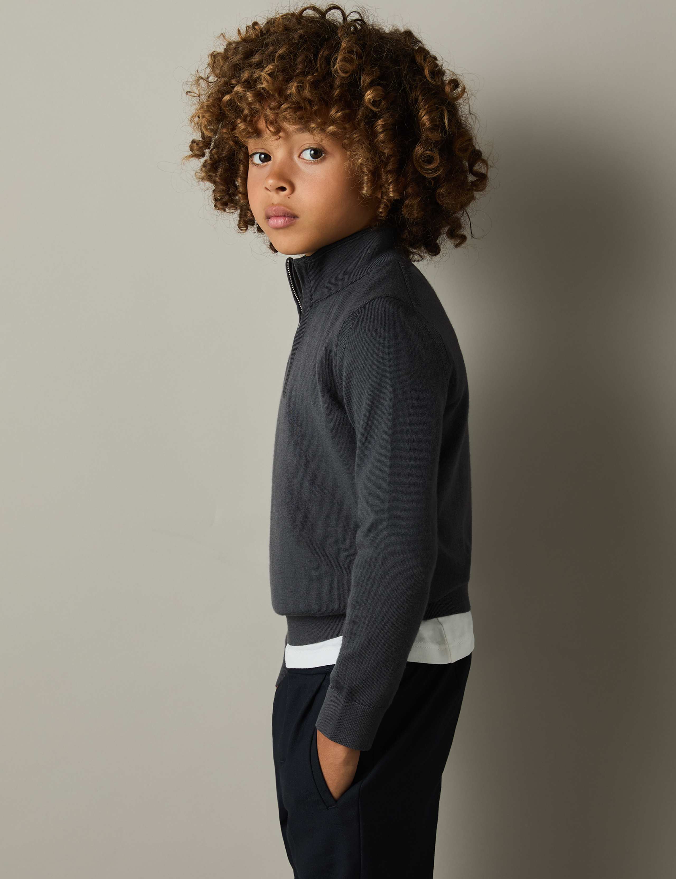 Pure Wool Half Zip Jumper (3-14 Yrs) 3 of 4