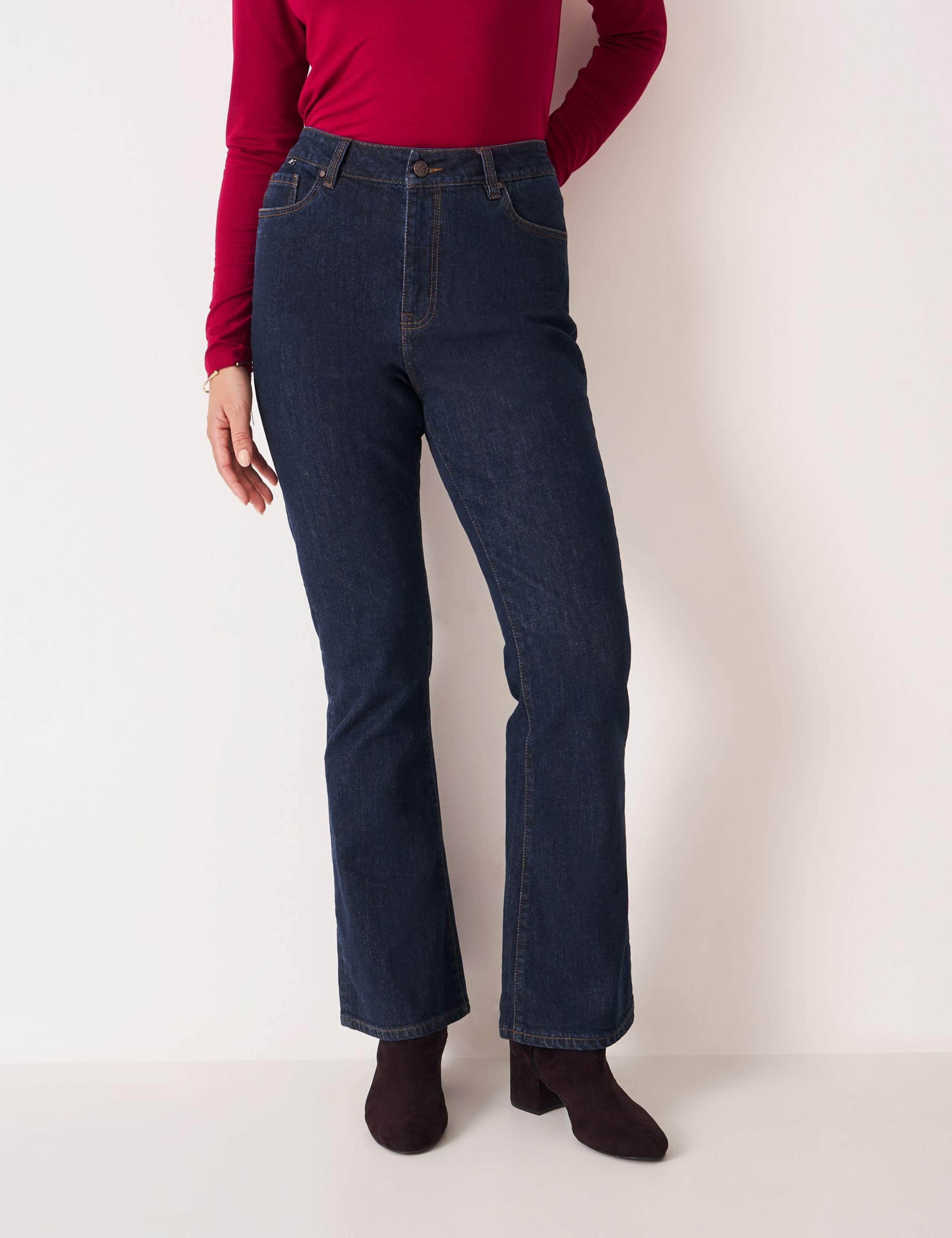 Cotton Rich Denim High Waisted Bootcut Jeans 3 of 5