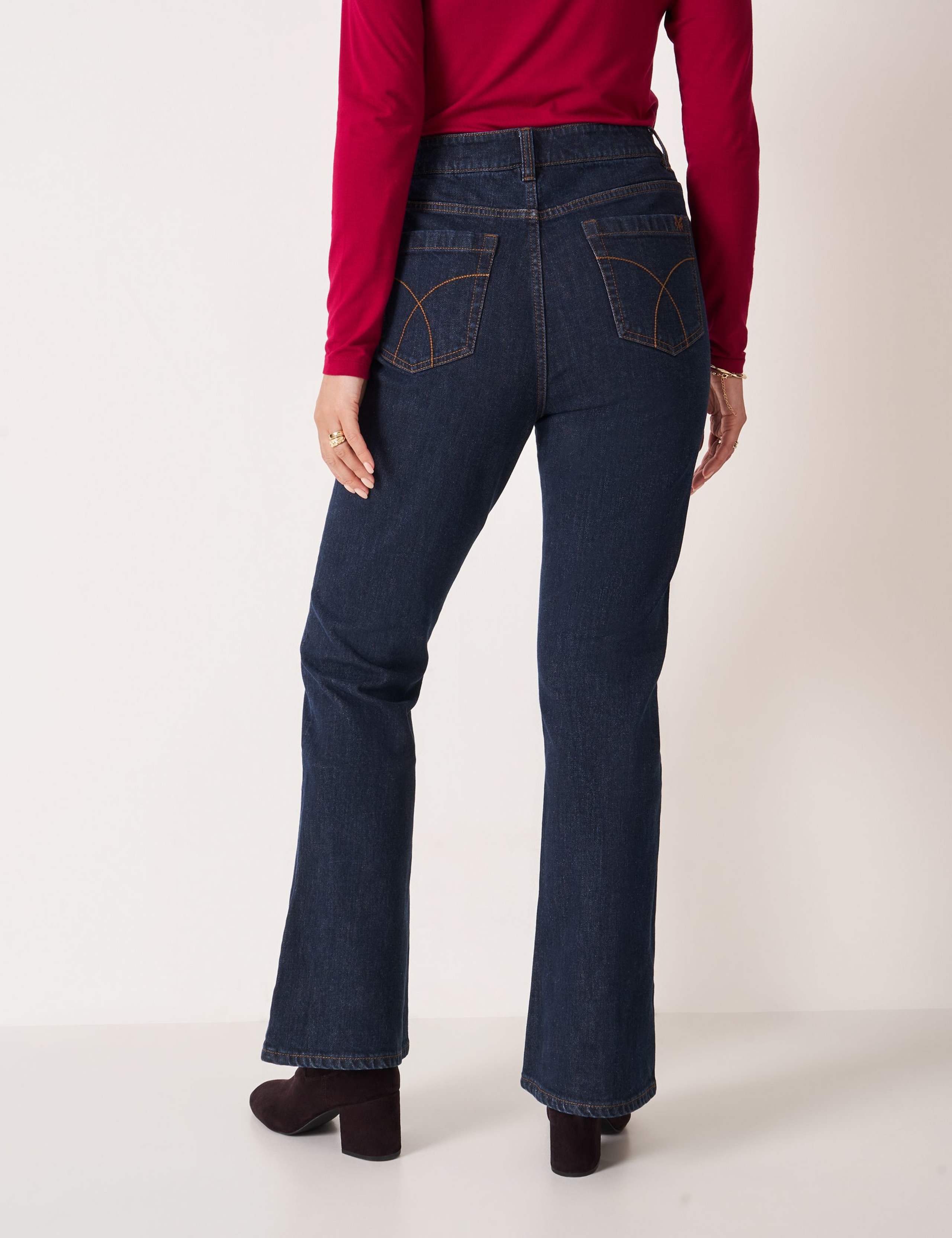 Cotton Rich Denim High Waisted Bootcut Jeans 4 of 5