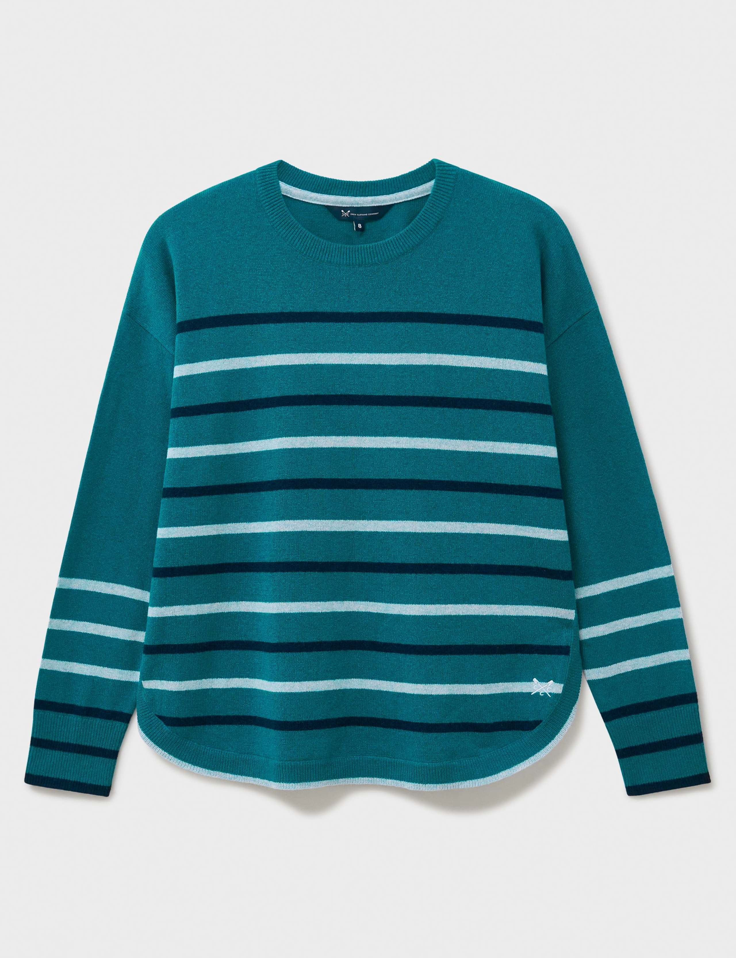 Merino Wool Rich Striped Crew Neck Jumper 2 of 5