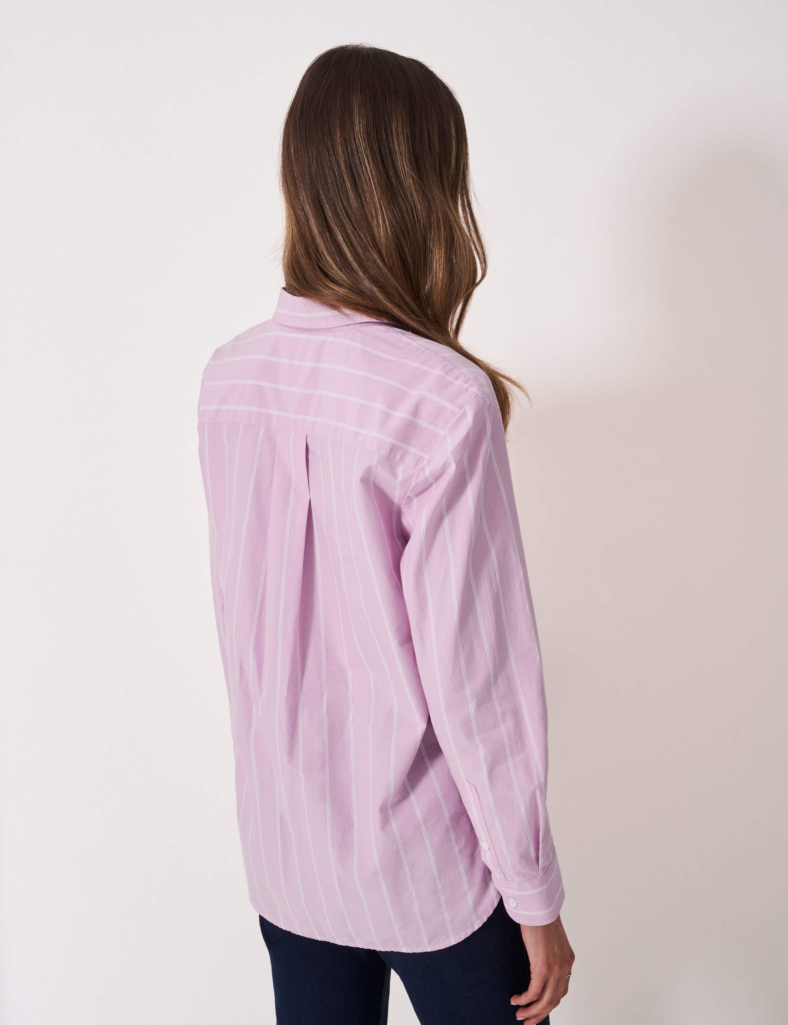 Pure Cotton Poplin Striped Shirt 3 of 5
