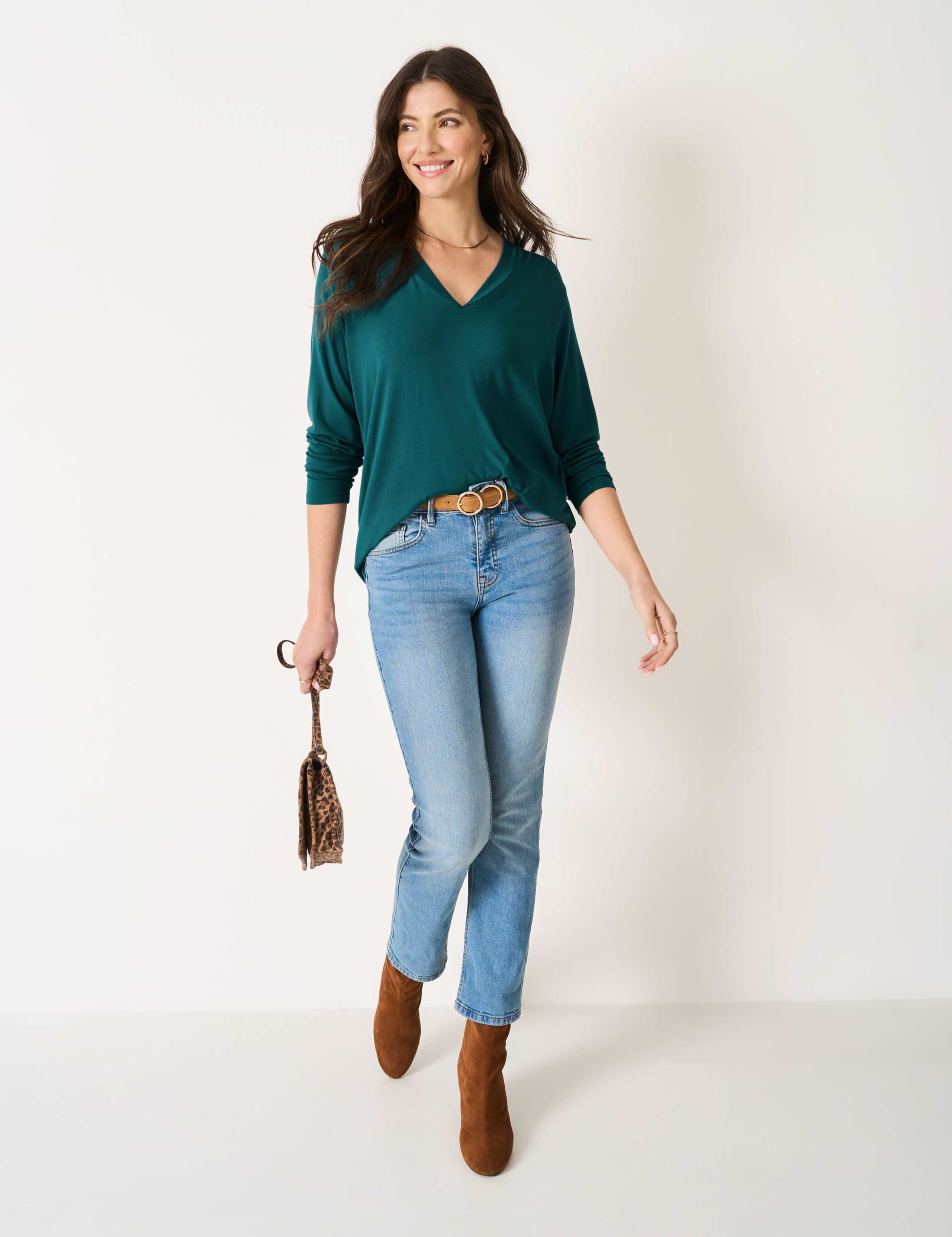 Modal Rich V-Neck Top 3 of 5