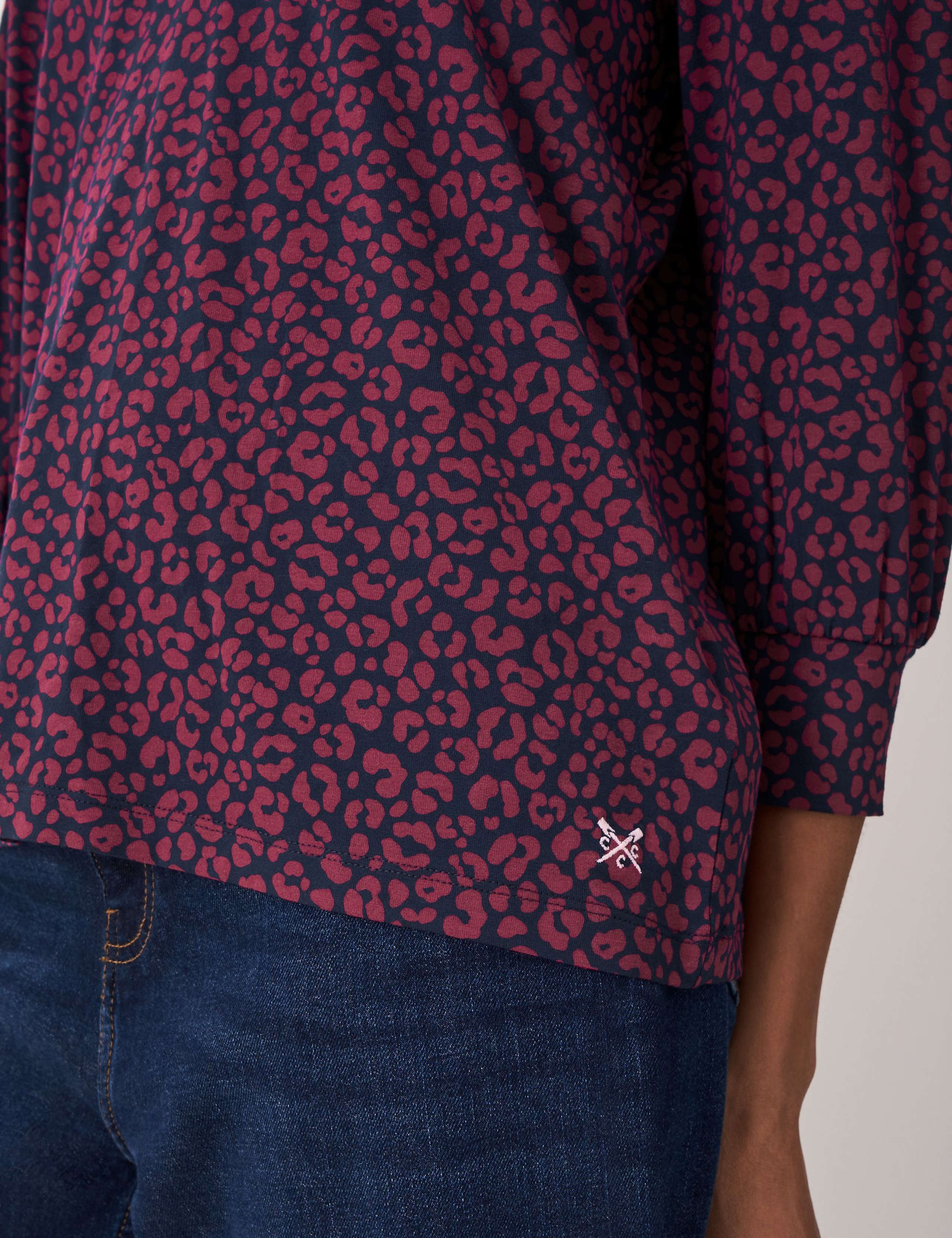 Animal Print V-Neck 3/4 Sleeve Top 6 of 6