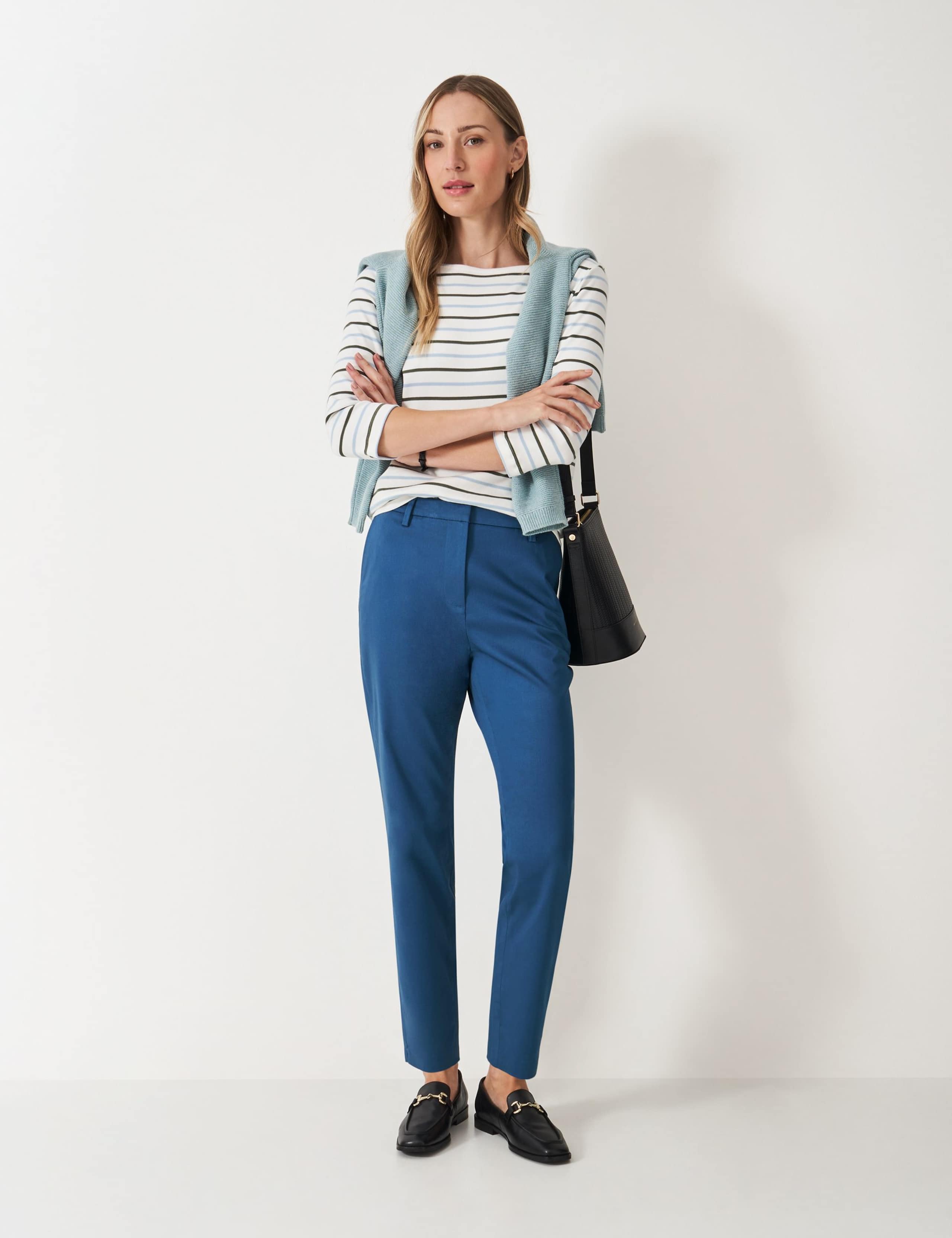 Cotton Rich Straight Leg Ankle Grazer Chinos 1 of 5