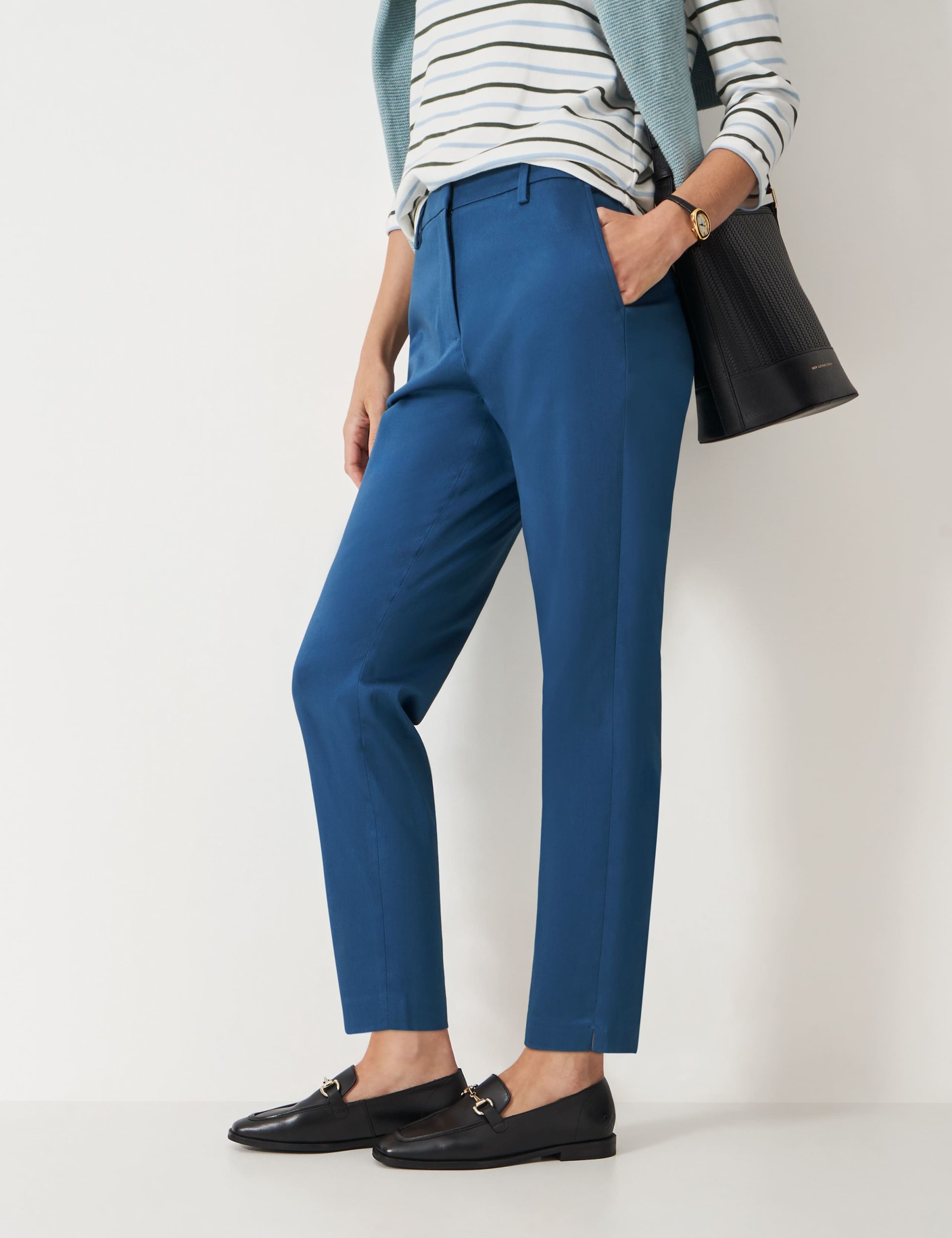 Cotton Rich Straight Leg Ankle Grazer Chinos 3 of 5