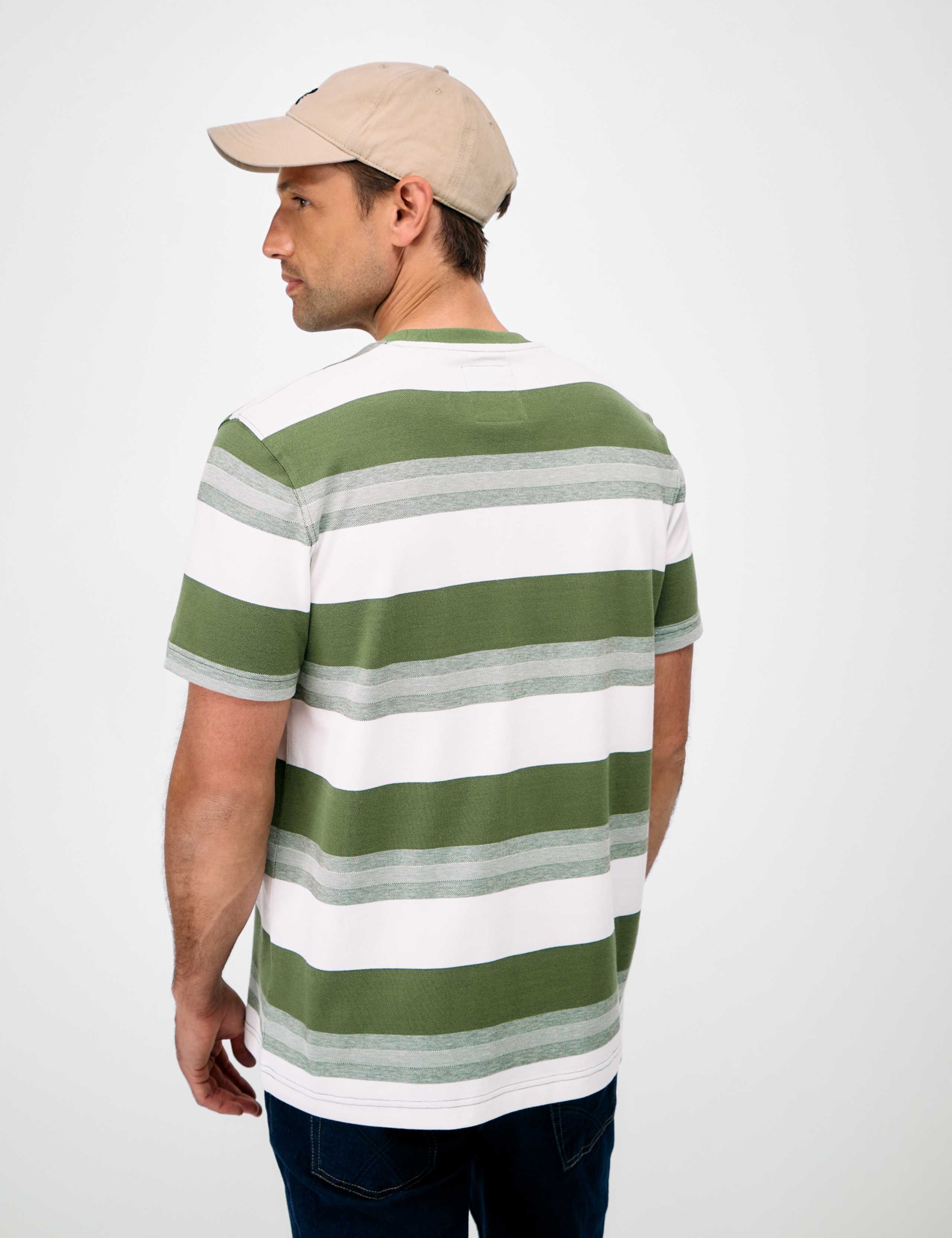 Striped Oxford Cotton T Shirt 4 of 5