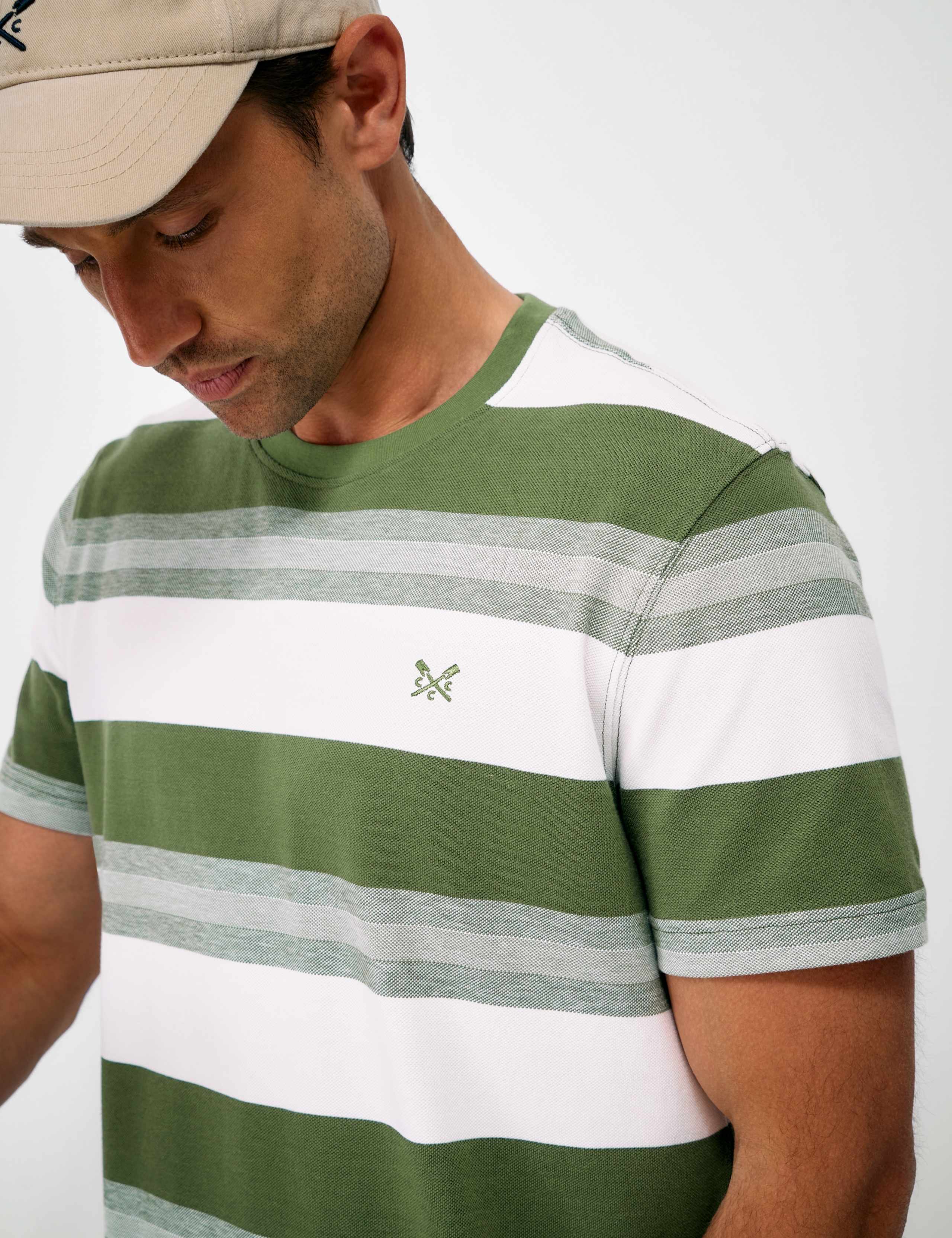 Striped Oxford Cotton T Shirt 5 of 5