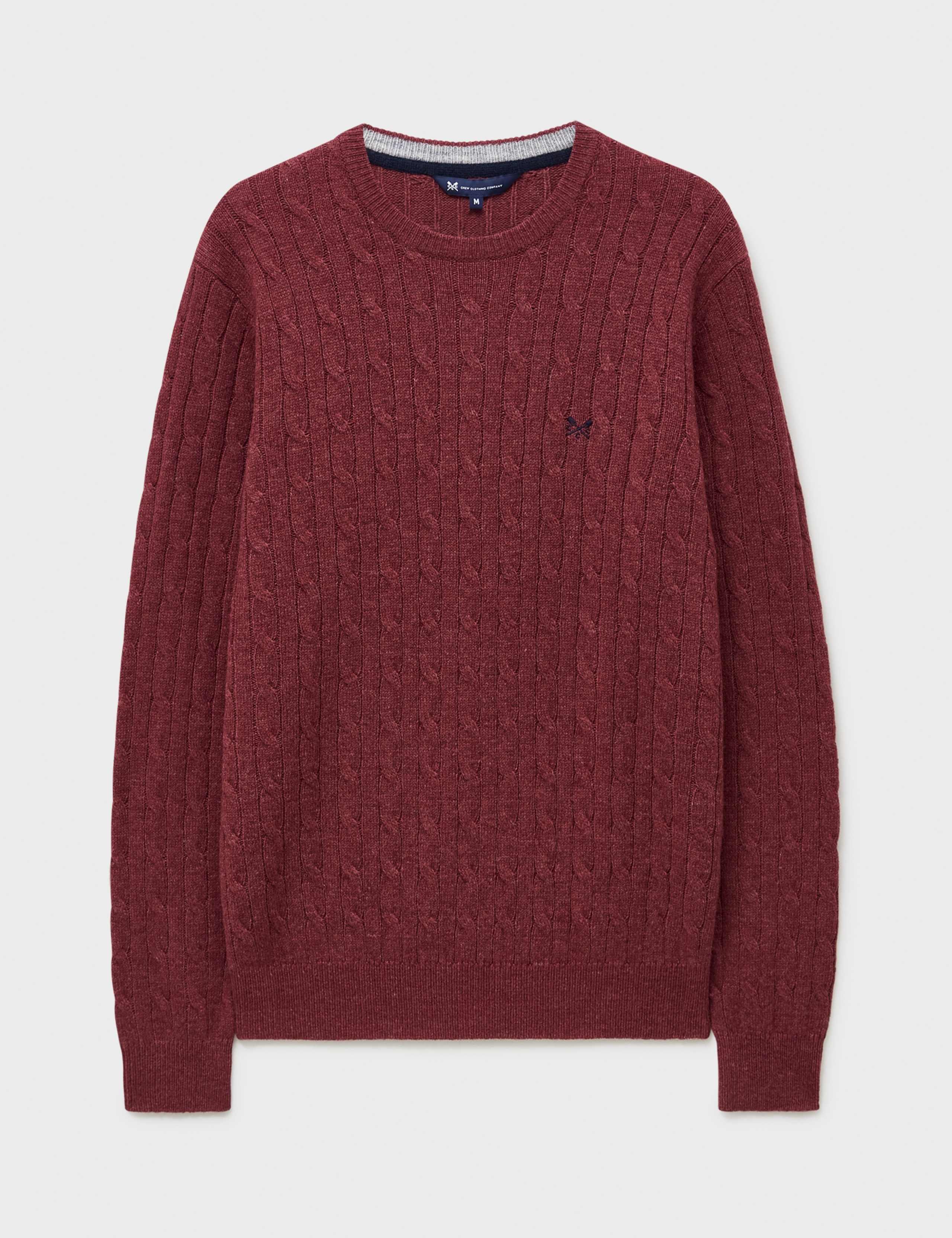 Lambswool Rich Cable Crew Neck Jumper 2 of 5
