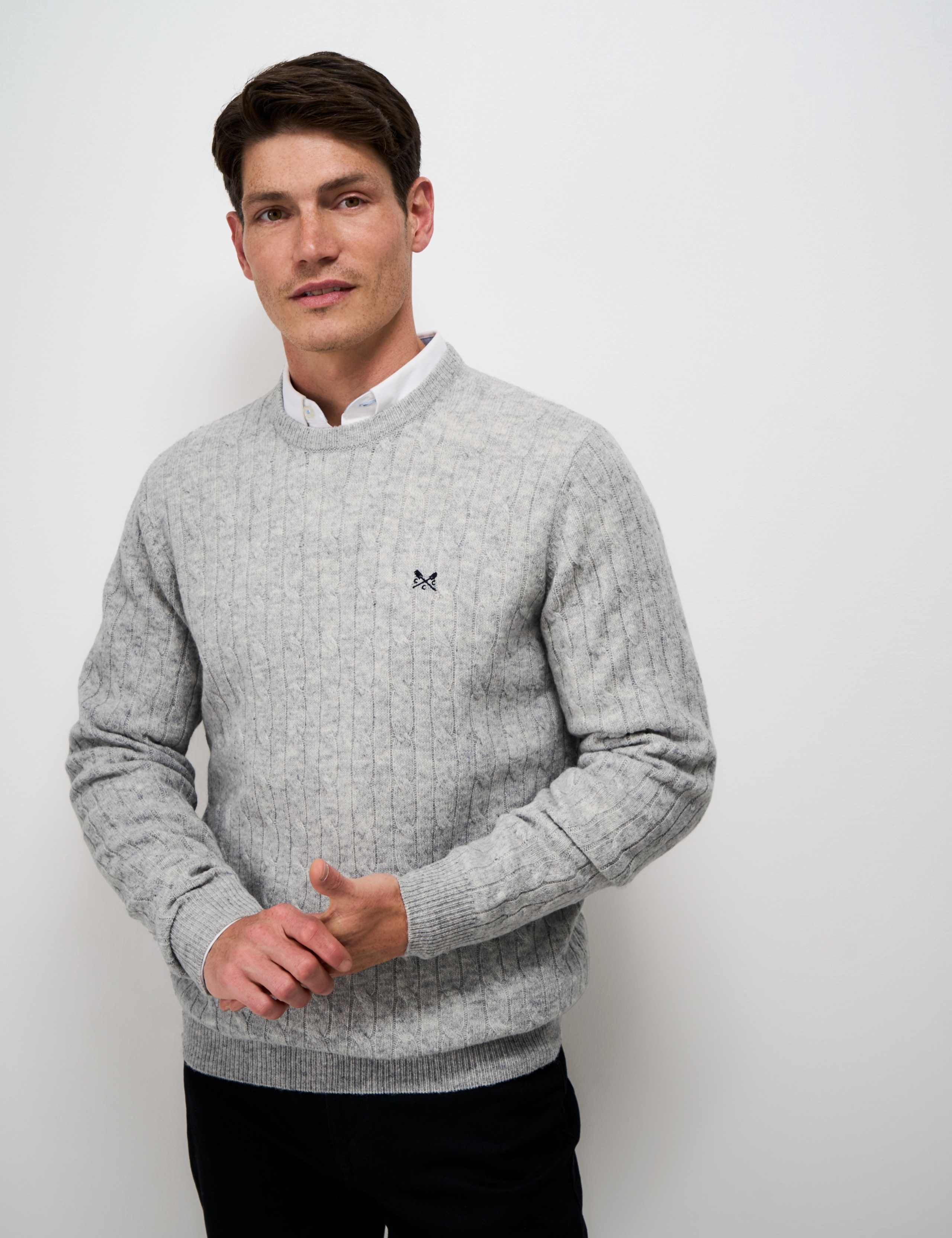 Lambswool Rich Cable Crew Neck Jumper 3 of 5
