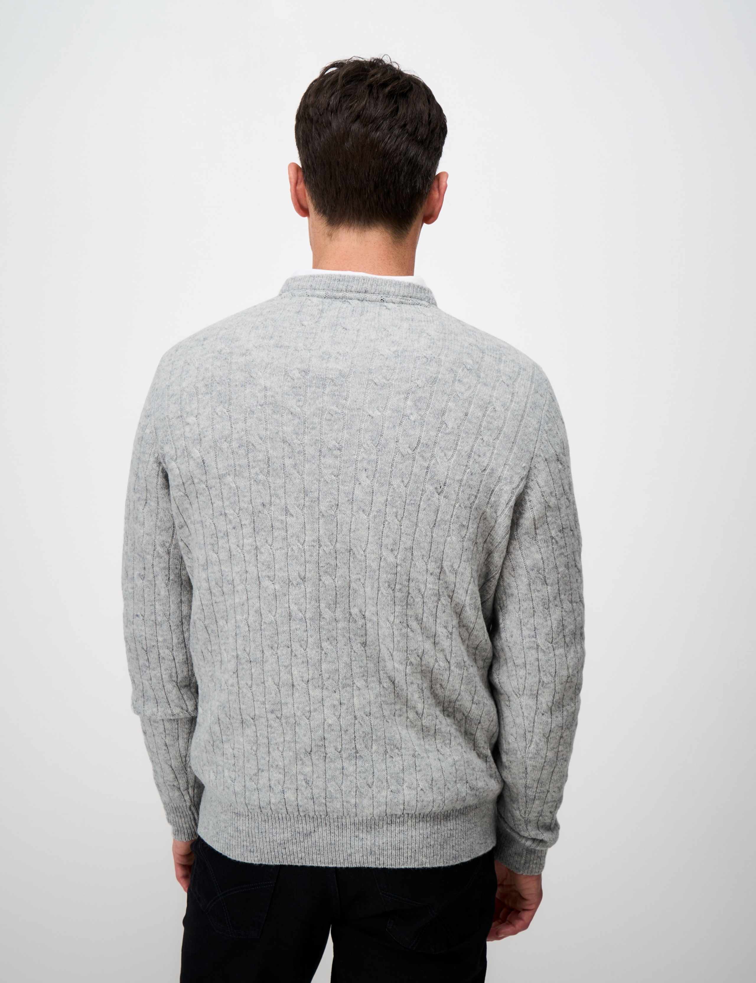 Lambswool Rich Cable Crew Neck Jumper 4 of 5