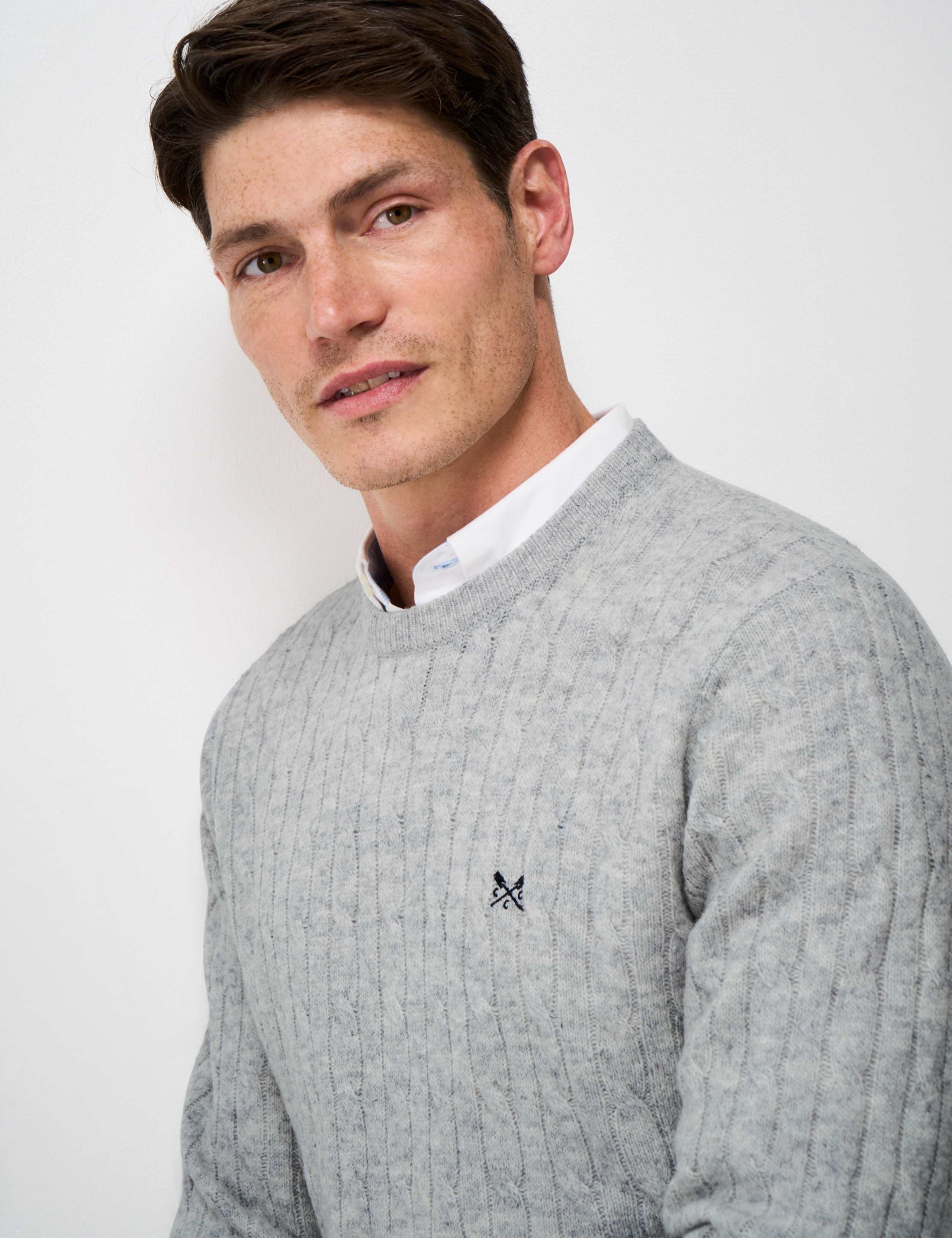 Lambswool Rich Cable Crew Neck Jumper 5 of 5