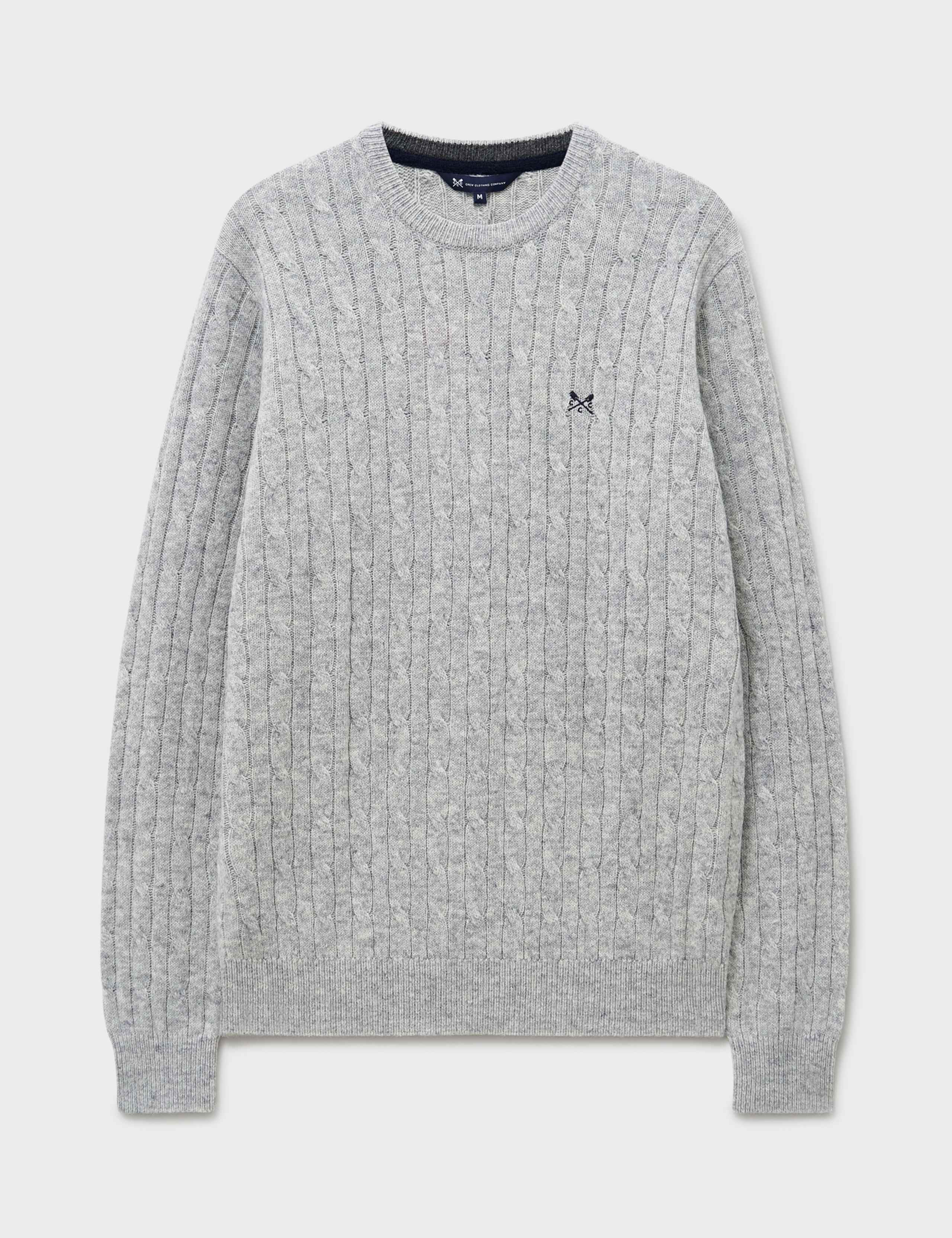 Lambswool Rich Cable Crew Neck Jumper 2 of 5