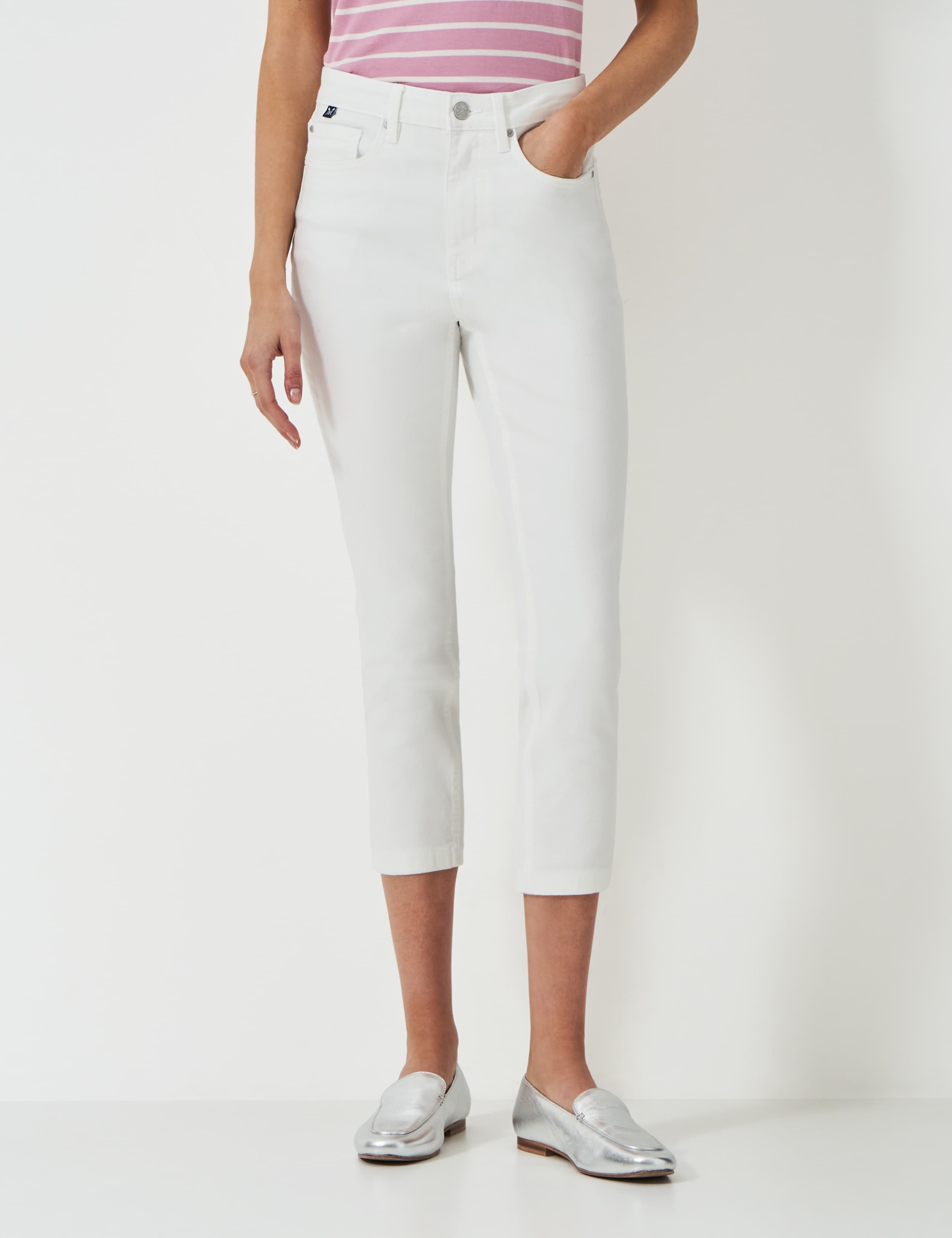High Waisted Skinny Cropped Jeans 3 of 5