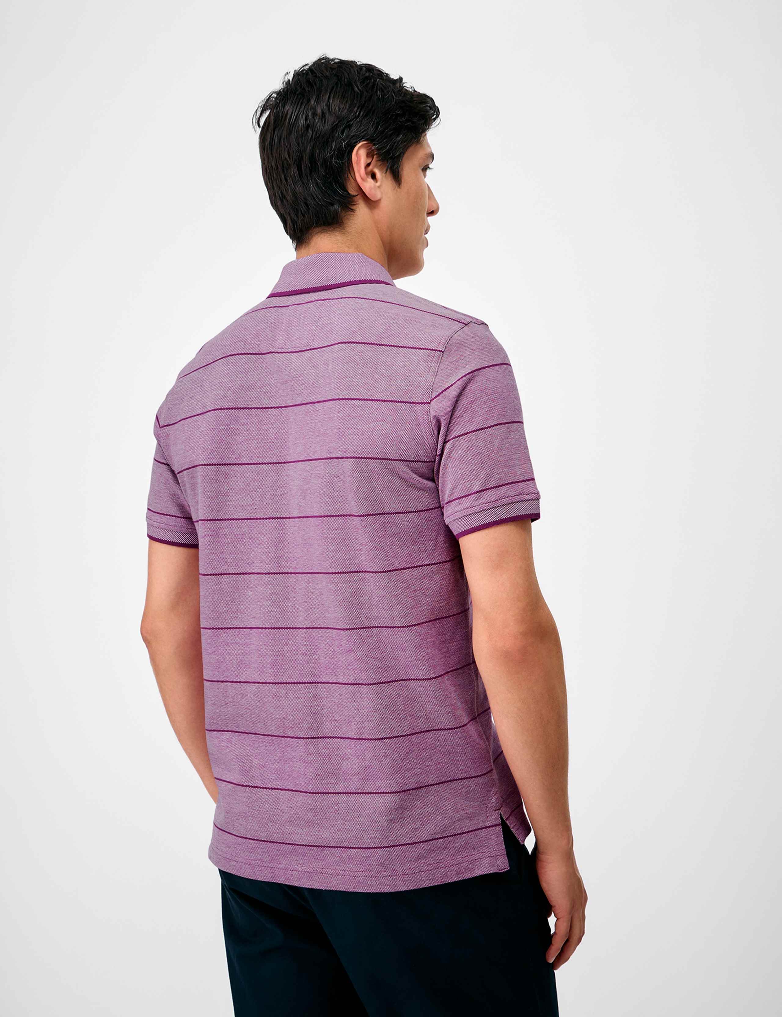 Pure Cotton Oxford Stripe Polo Shirt 4 of 5