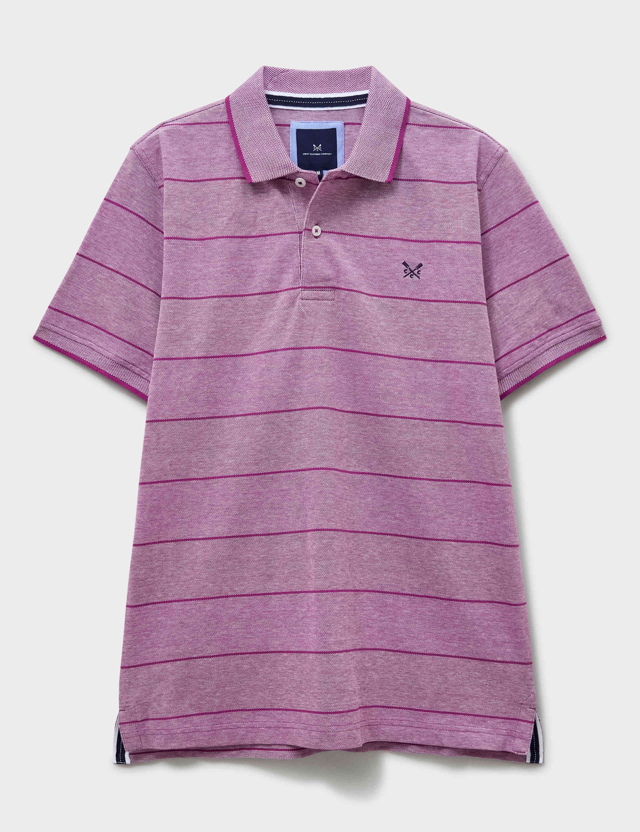 Pure Cotton Oxford Stripe Polo Shirt 2 of 5