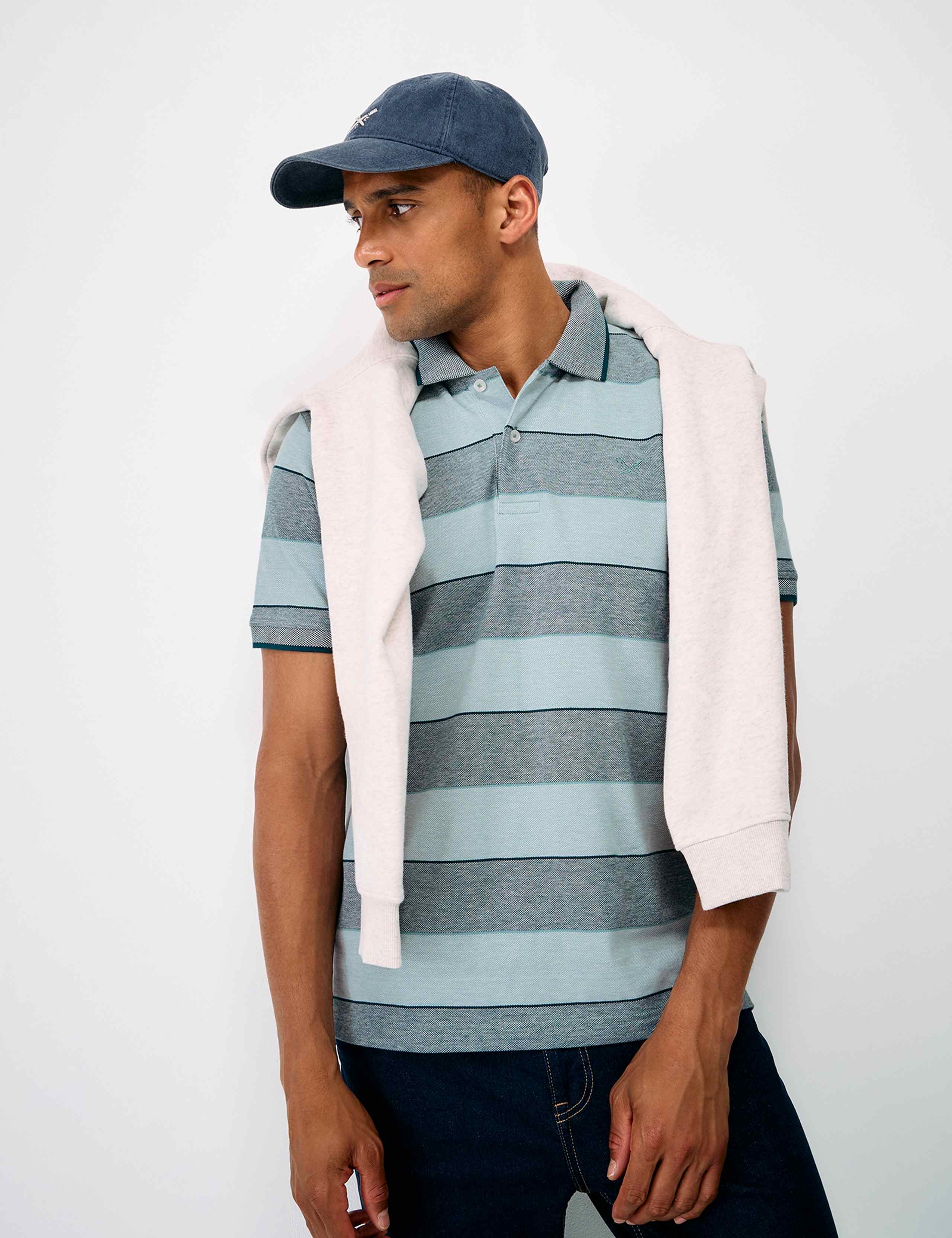 Oxford Stripe Cotton Polo Shirt 3 of 5