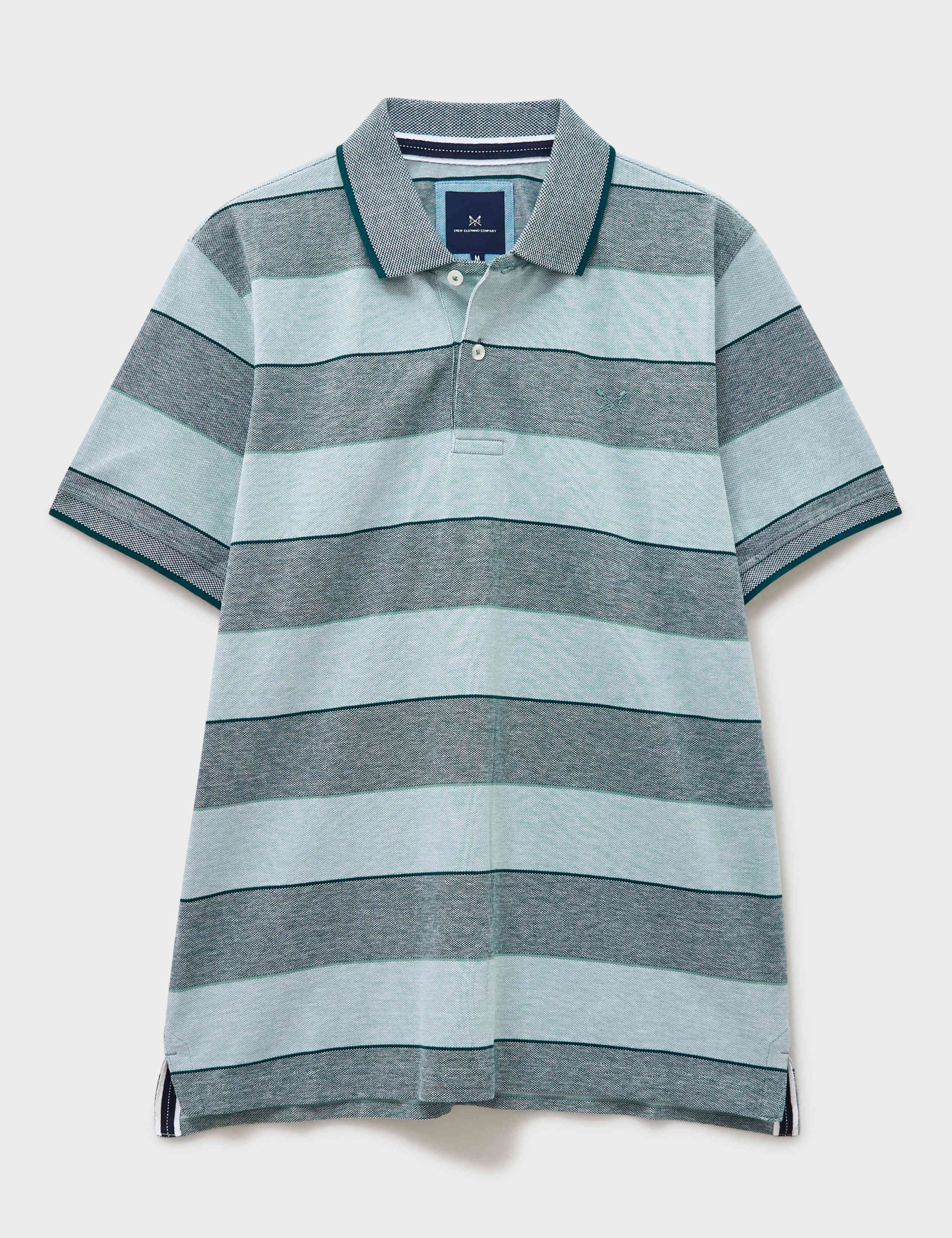 Oxford Stripe Cotton Polo Shirt 2 of 5