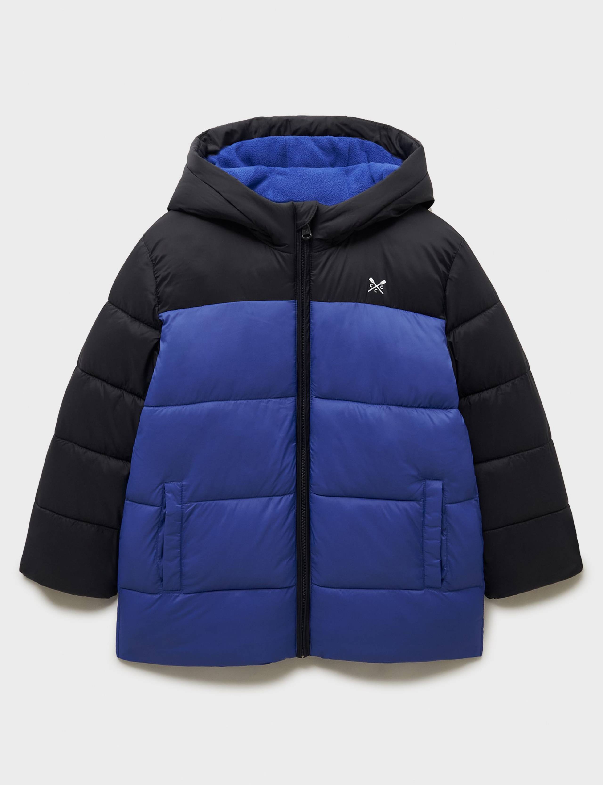 Colourblock Hooded Puffer Coat (3-12 Yrs) 1 of 3