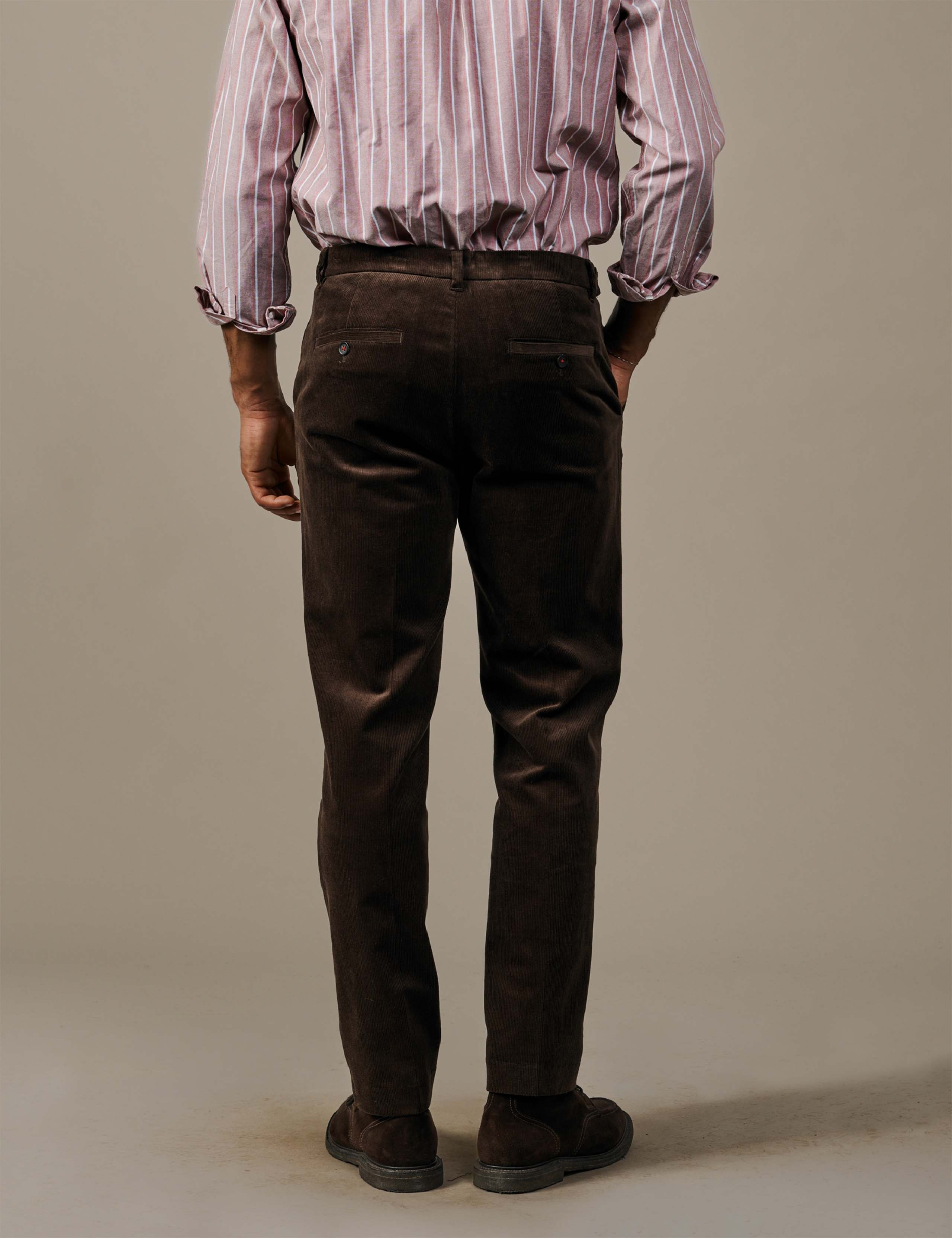 Tailored Fit Cotton Rich Textured Suit Trousers 3 of 5