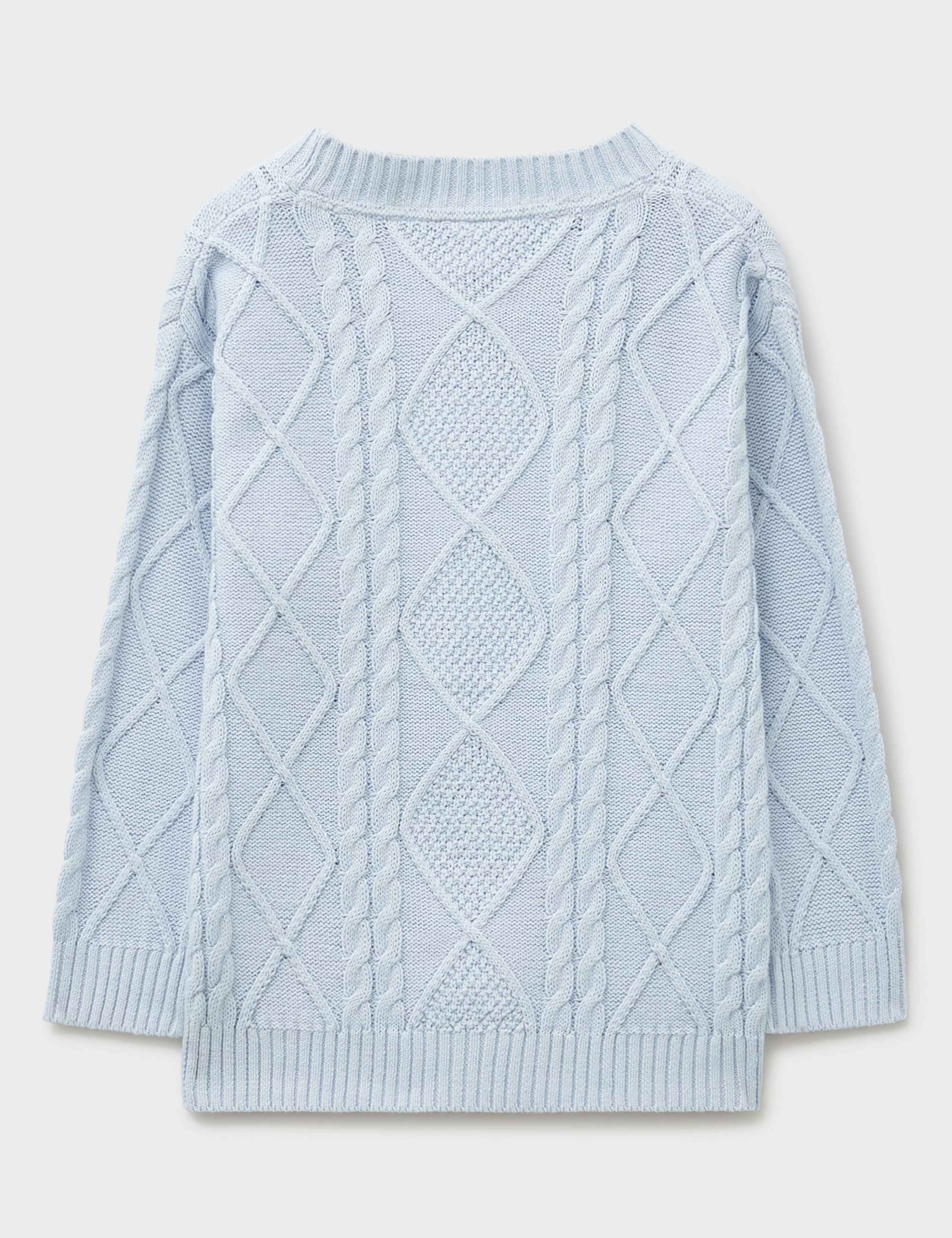 Pure Cotton Cable Knit Jumper (3-12 Yrs) 3 of 3