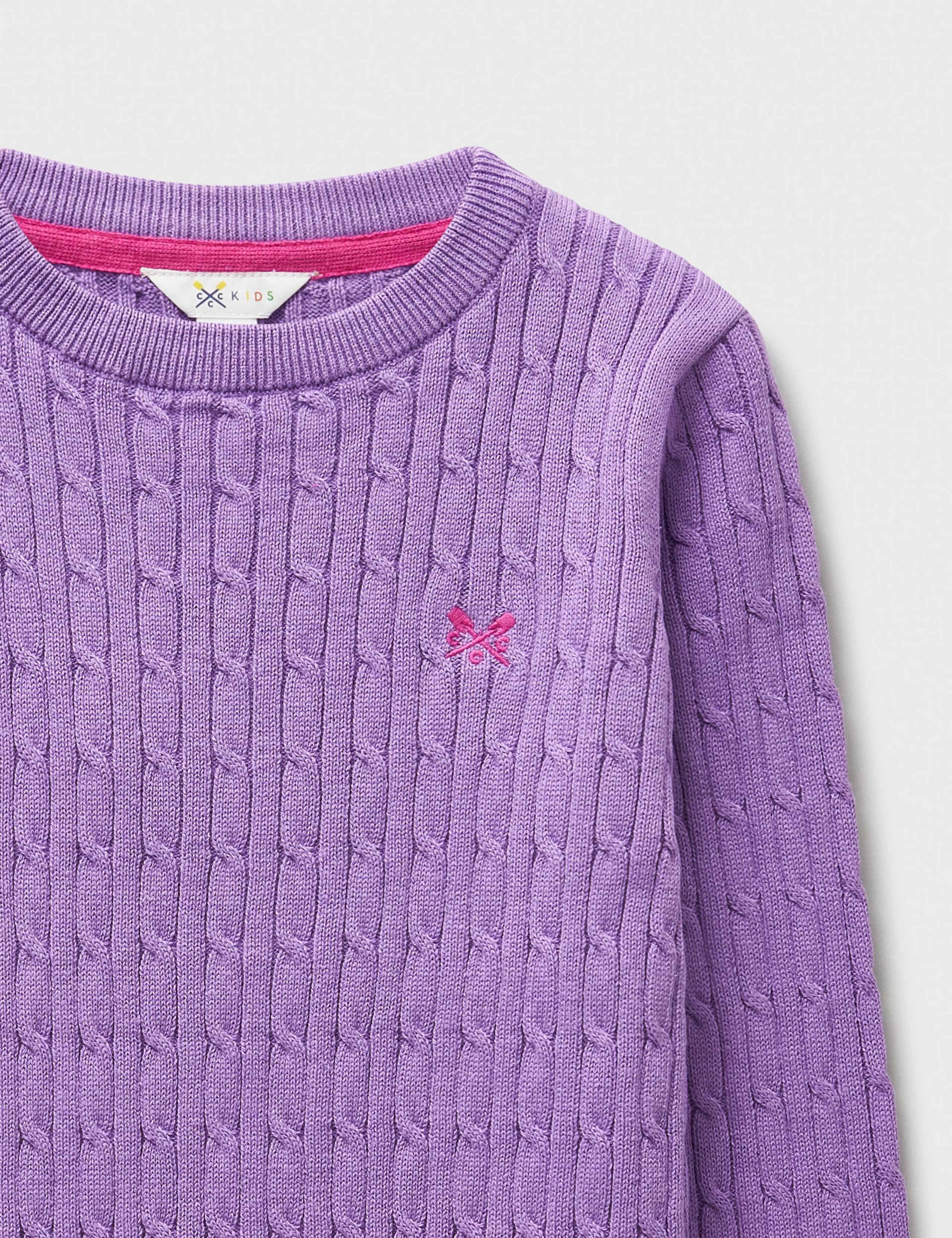 Pure Cotton Cable Knit Jumper (3-12 Yrs) 3 of 3