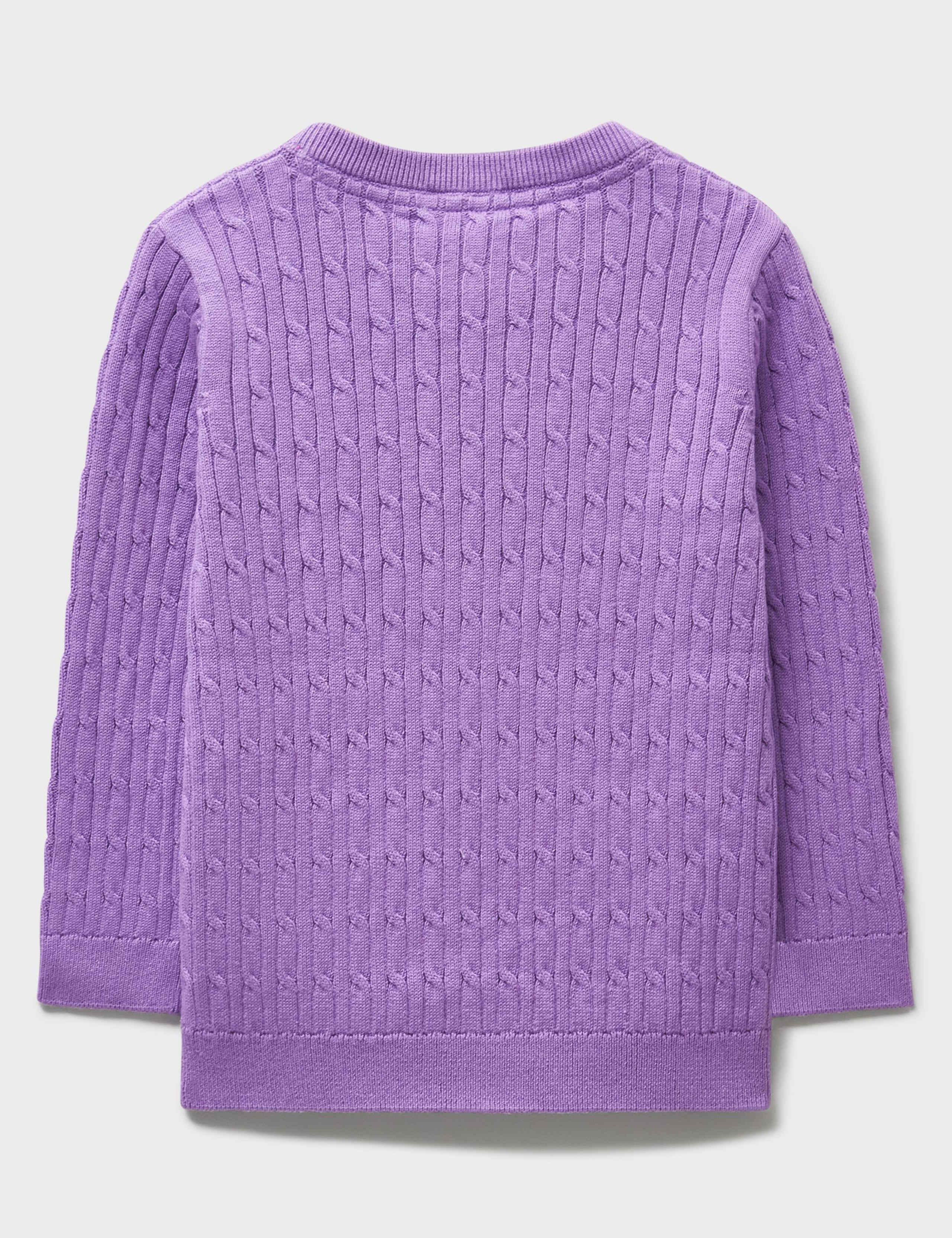 Pure Cotton Cable Knit Jumper (3-12 Yrs) 2 of 3