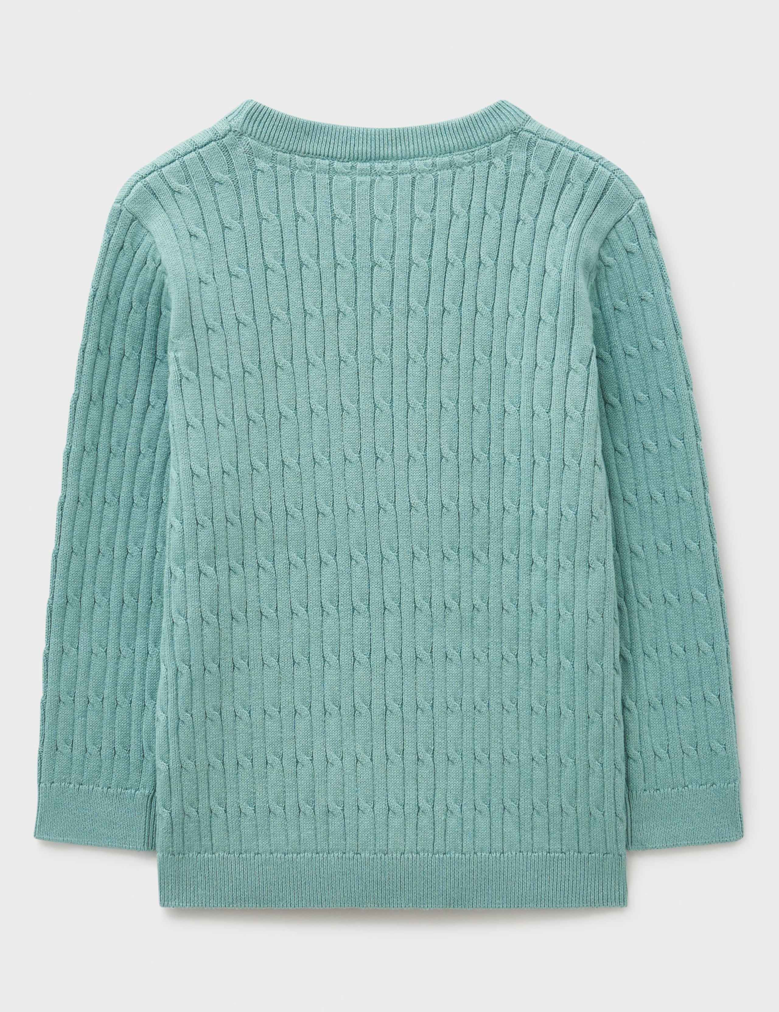 Pure Cotton Cable Knit Jumper (3-12 Yrs) 3 of 3
