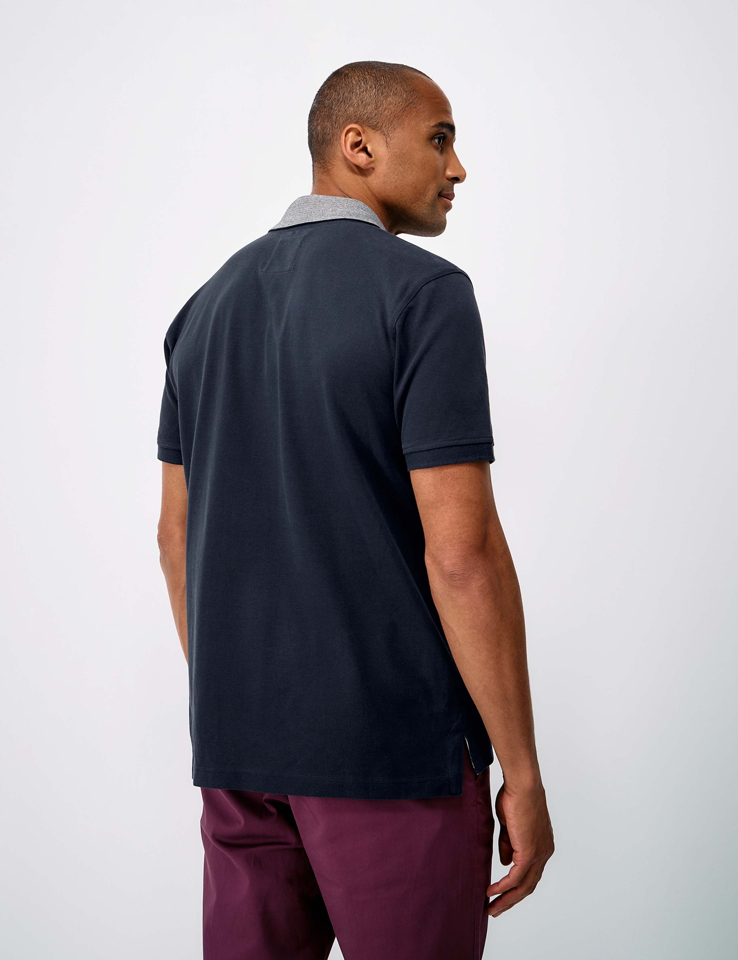 Pure Cotton Contrast Collar Polo Shirt 4 of 6